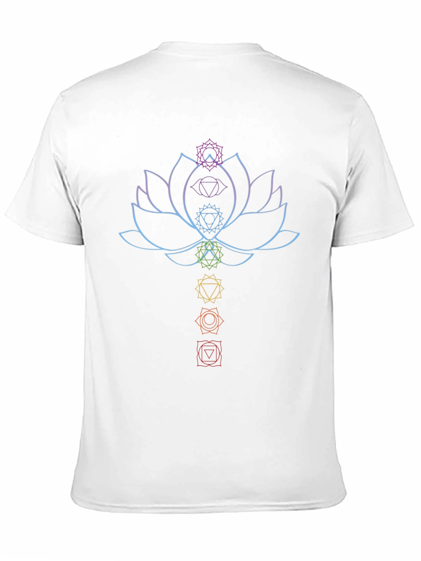 Chakra Lotus Graphic Tee - Black Cotton Blend