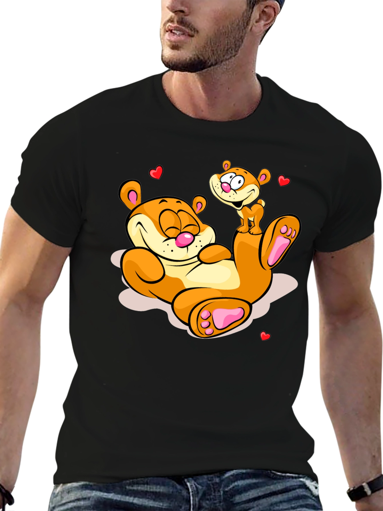 Cartoon Otter Graphic Tee - Adorable Design