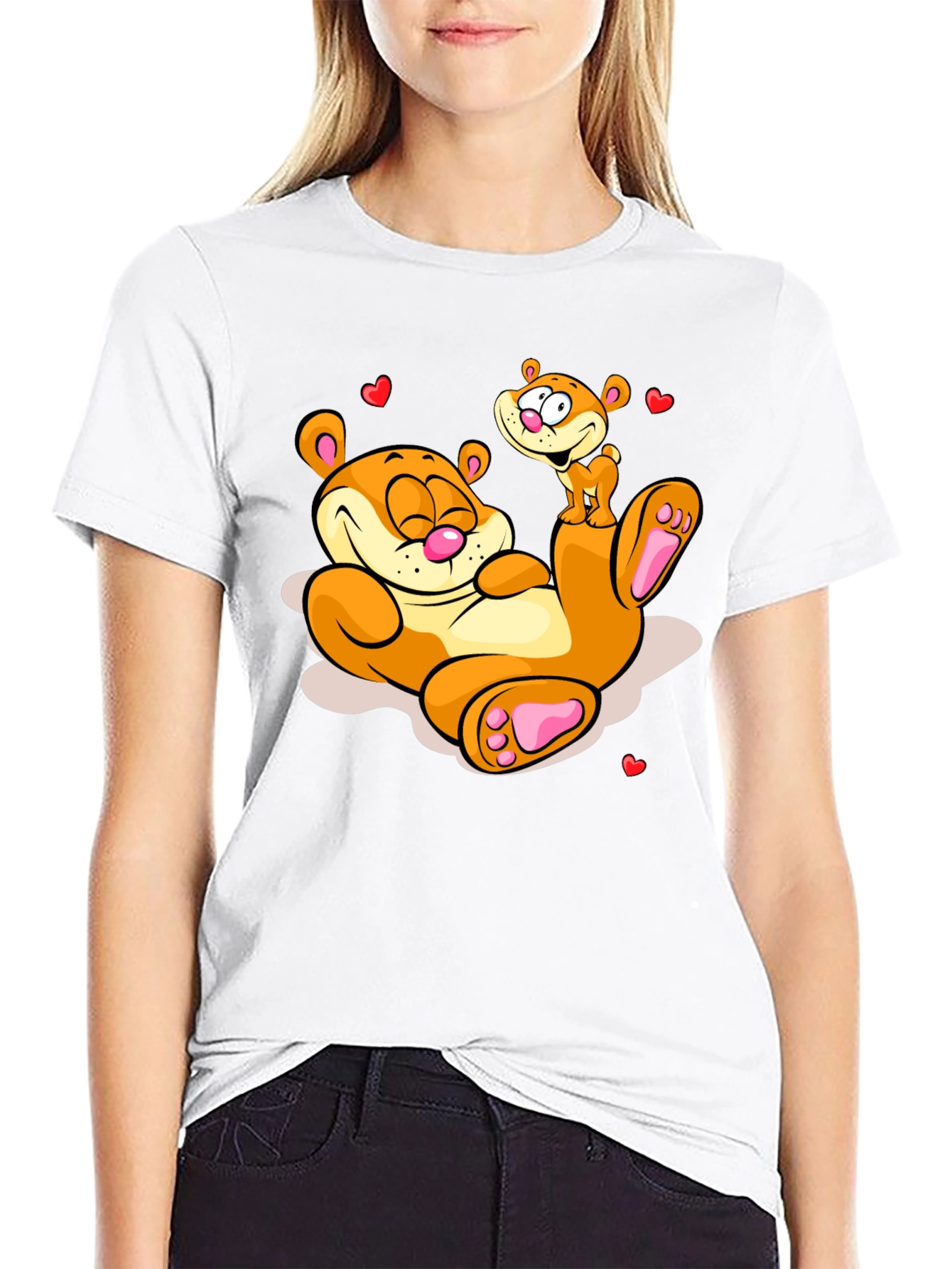 Cartoon Otter Graphic Tee - Adorable Design