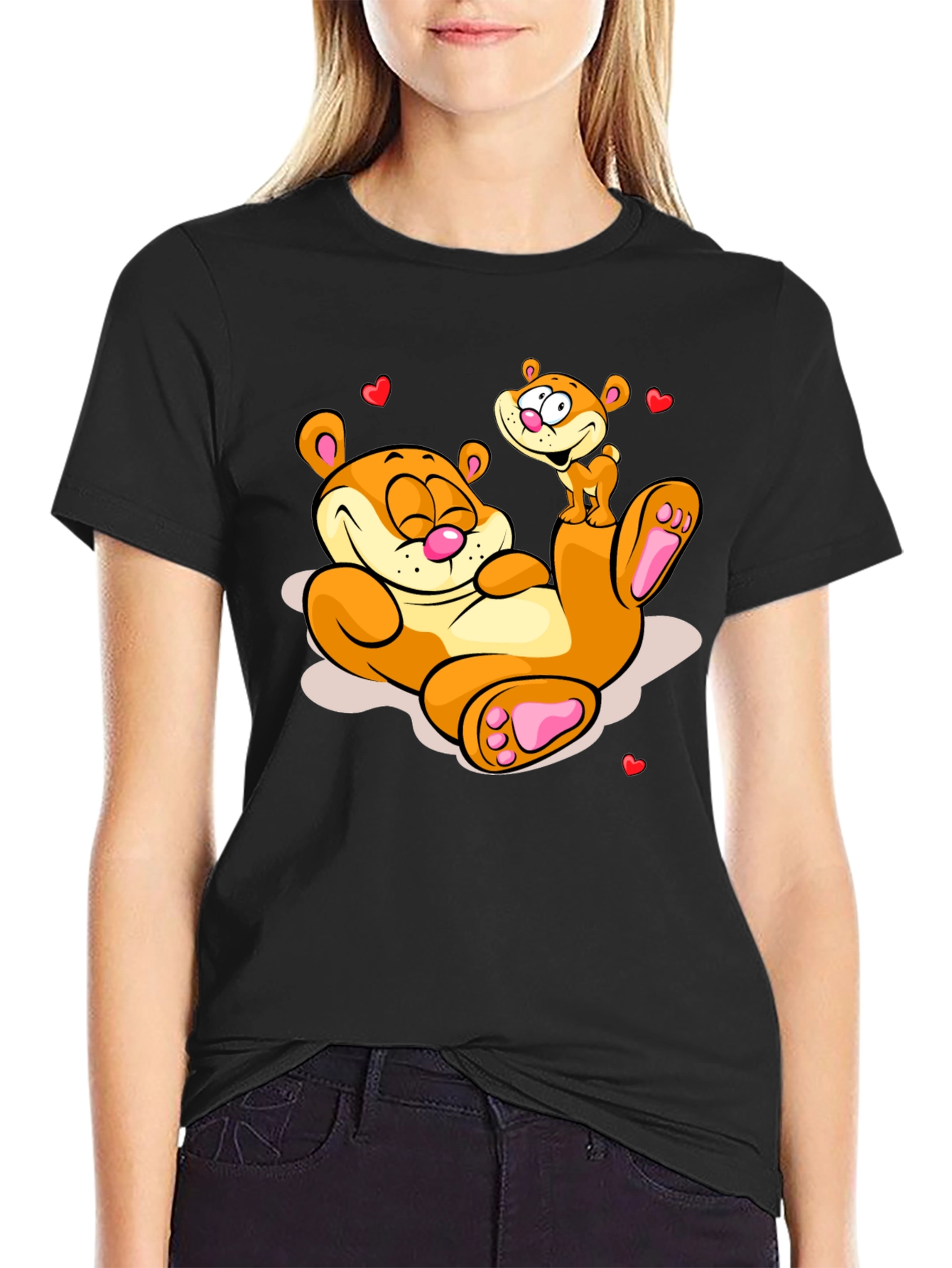 Cartoon Otter Graphic Tee - Adorable Design