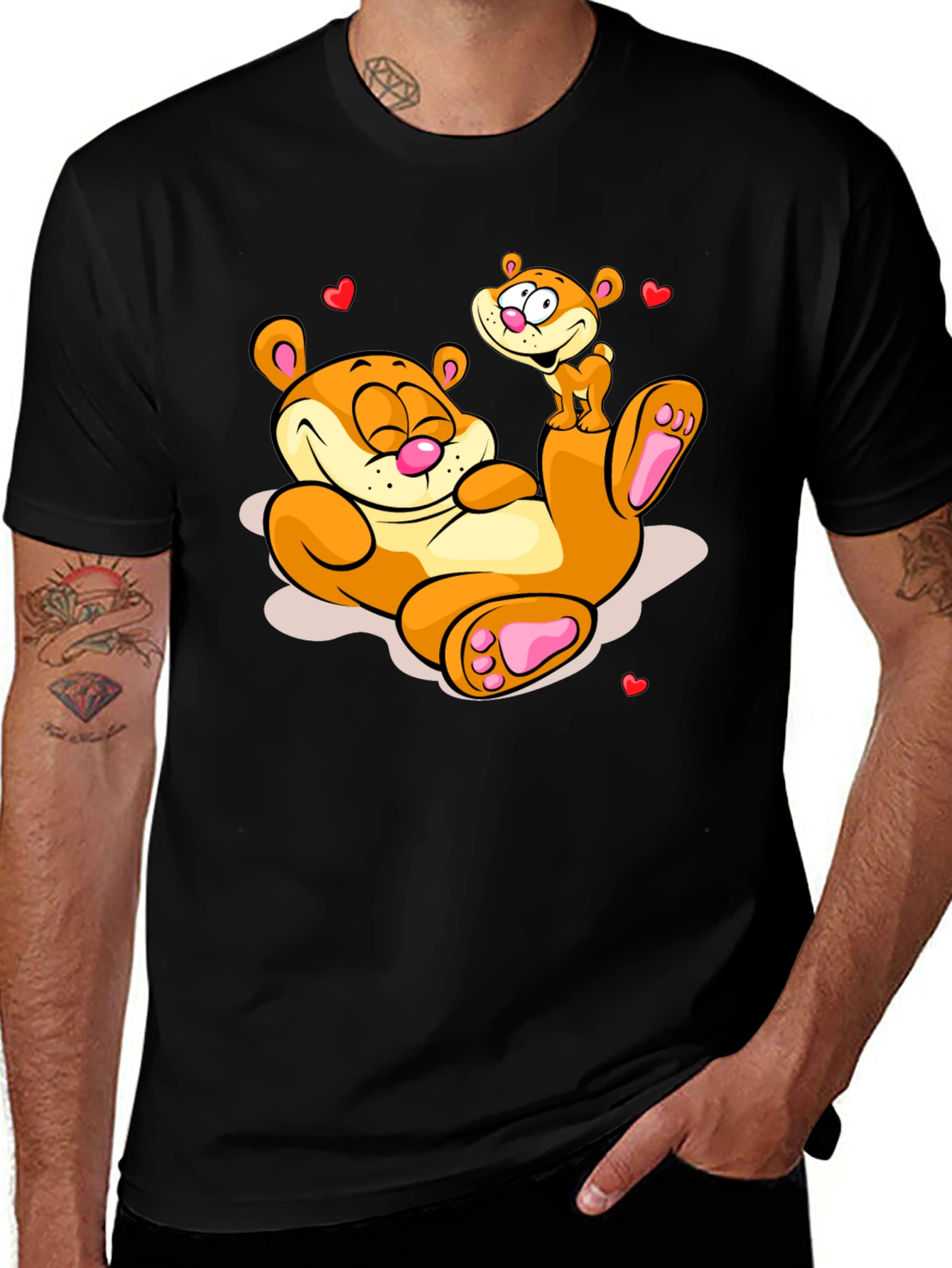 Cartoon Otter Graphic Tee - Adorable Design