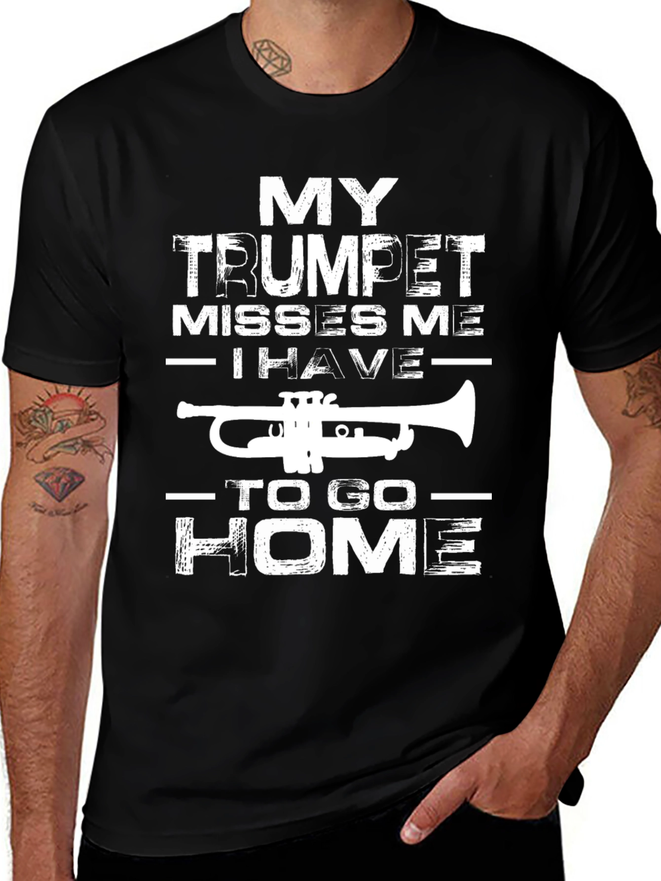 Trumpet T-Shirt: My Trumpet Misses Me Funny Band Tee
