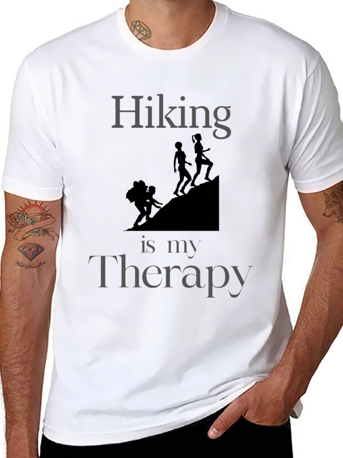 Hiking is My Therapy Graphic T-Shirt