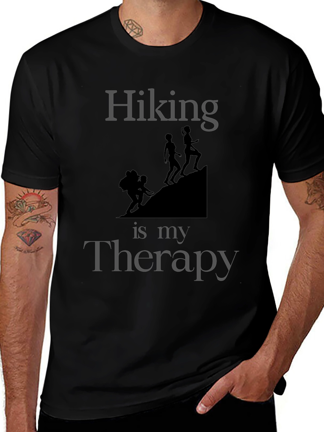 Hiking is My Therapy Graphic T-Shirt