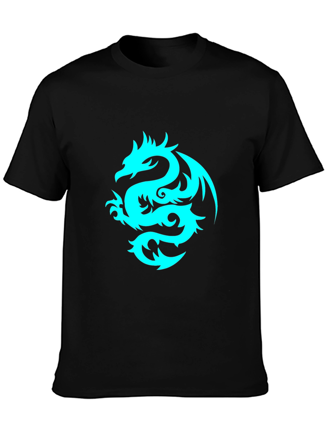 Dragon Graphic Tee - Black Short Sleeve T-Shirt