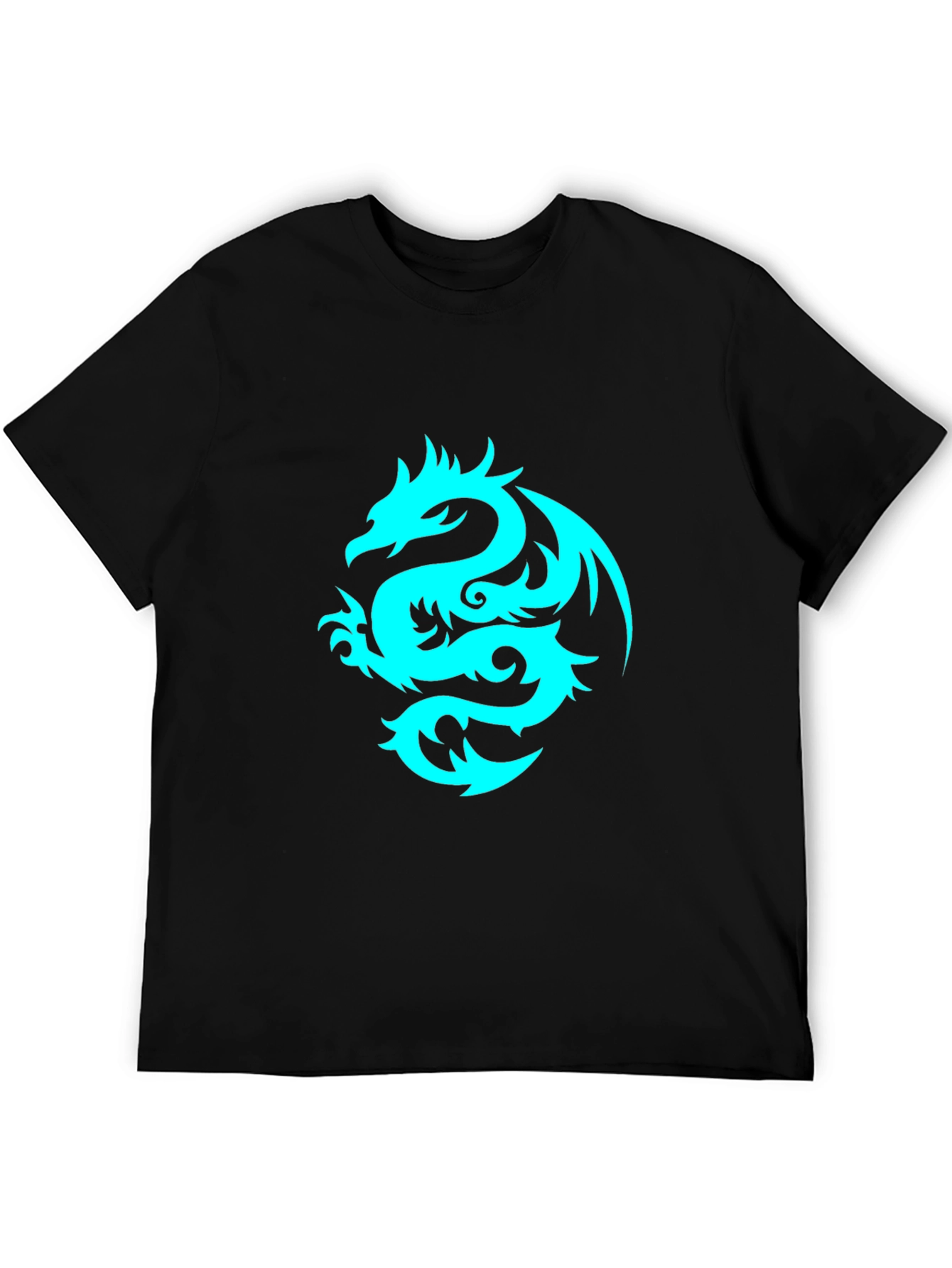 Dragon Graphic Tee - Black Short Sleeve T-Shirt