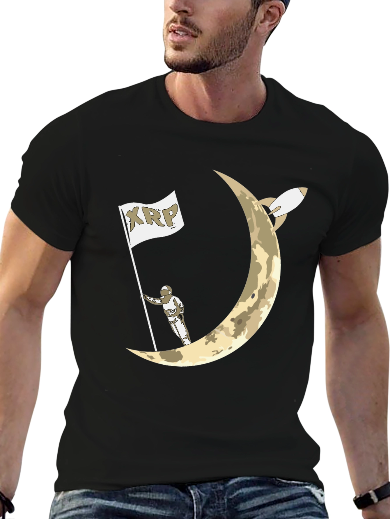 XRP to the Moon T-Shirt Crypto Astronaut