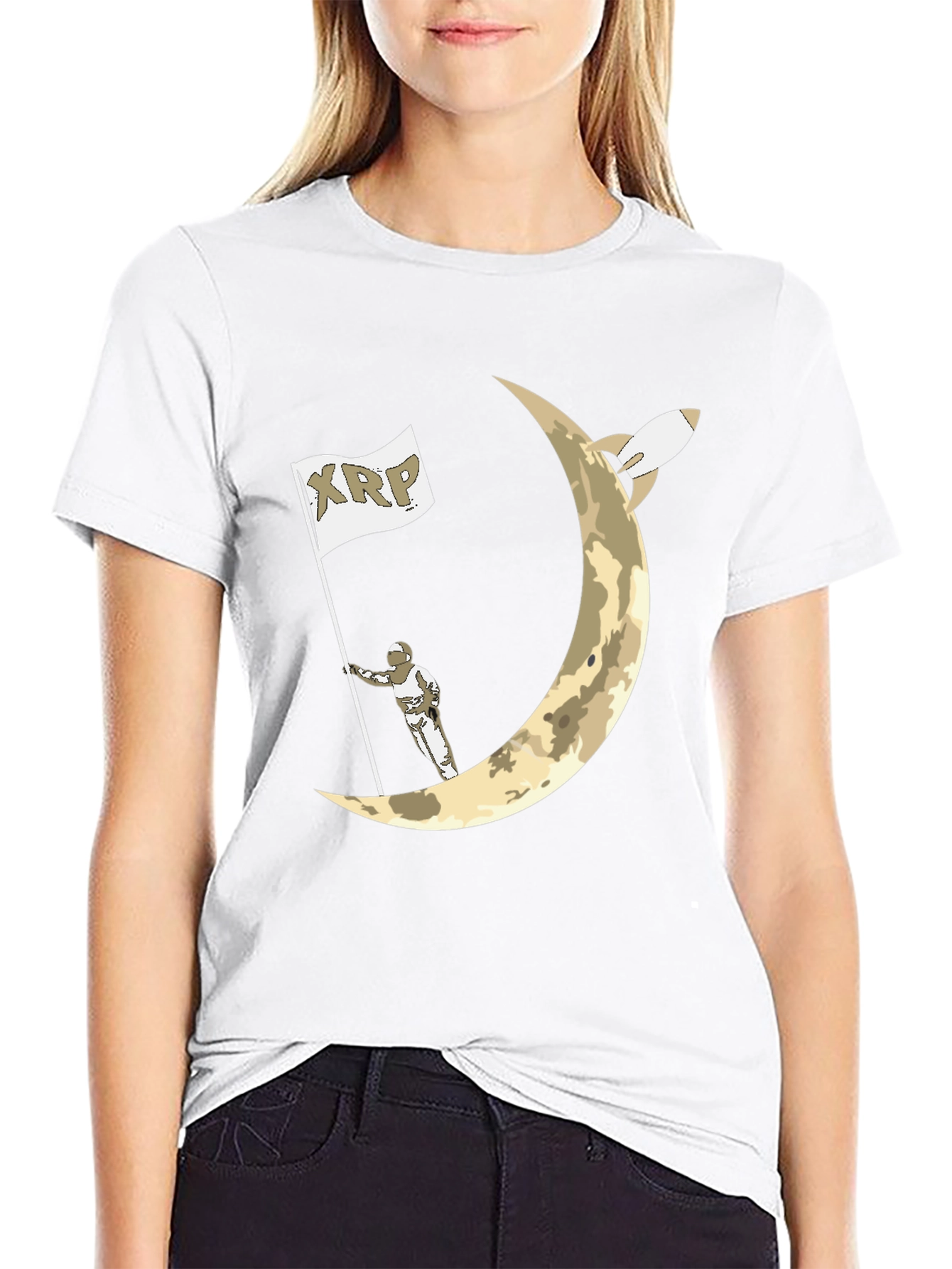 XRP to the Moon T-Shirt Crypto Astronaut