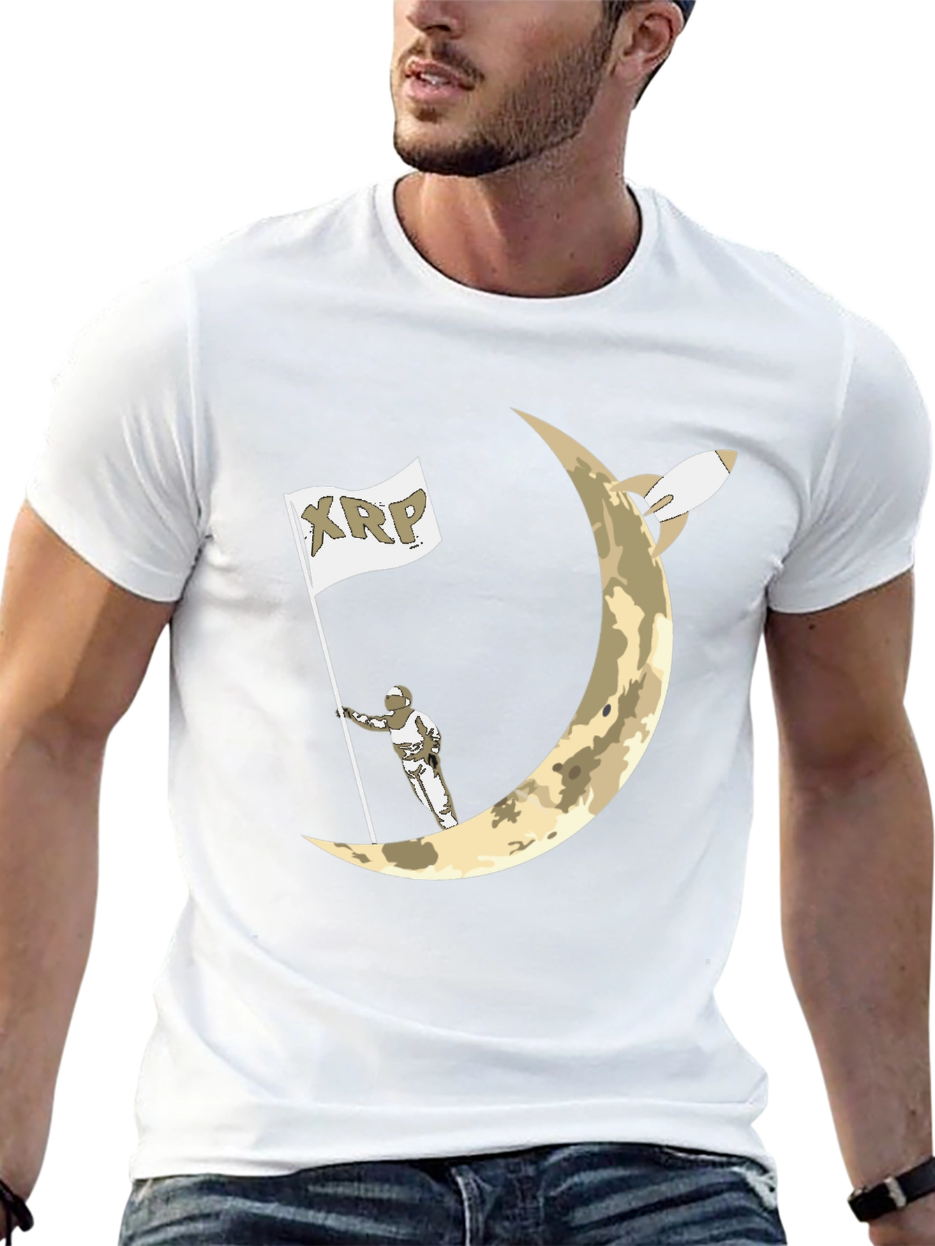 XRP to the Moon T-Shirt Crypto Astronaut