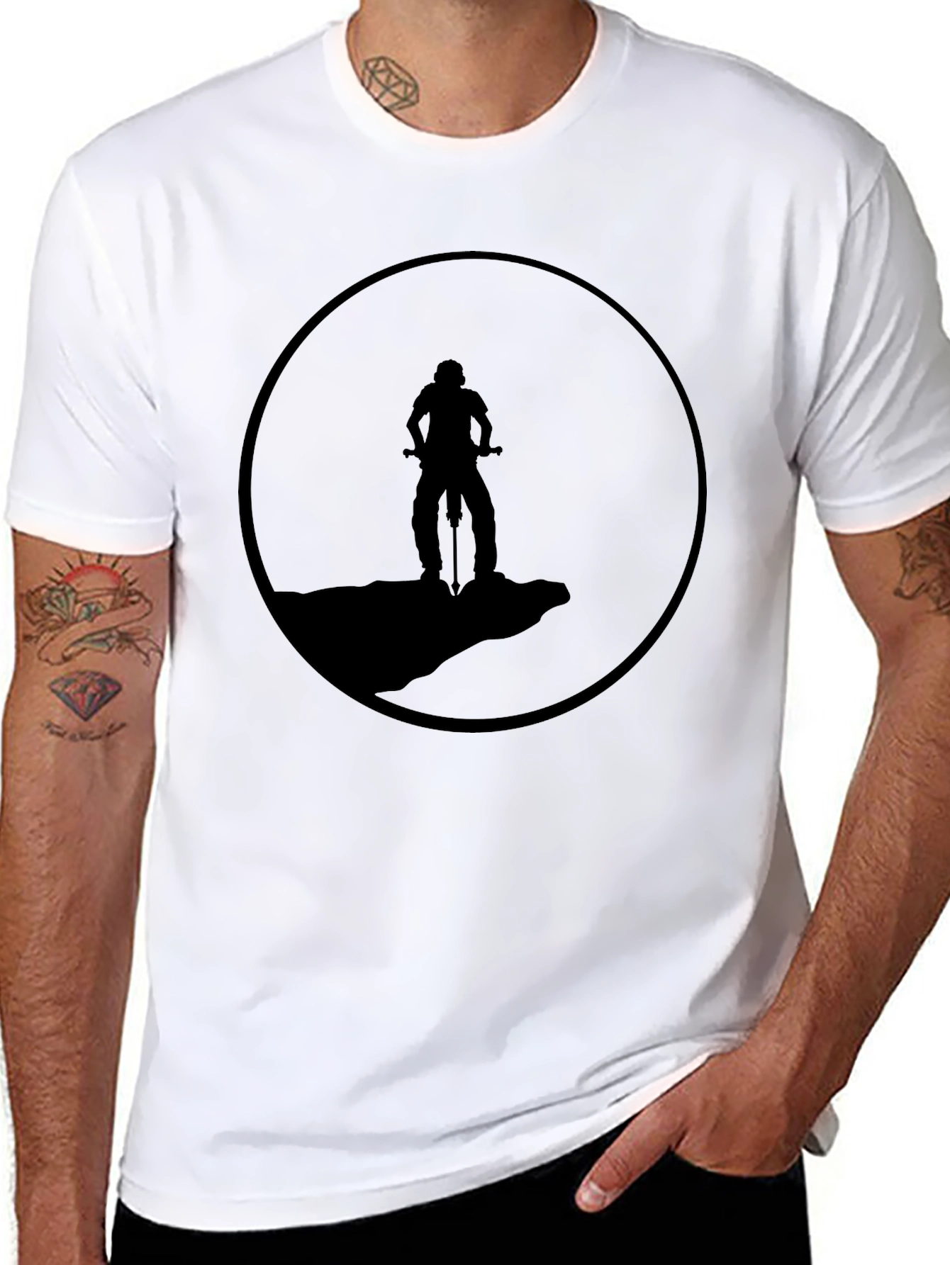 Mountain Biker Silhouette Tee - Adventure Ready