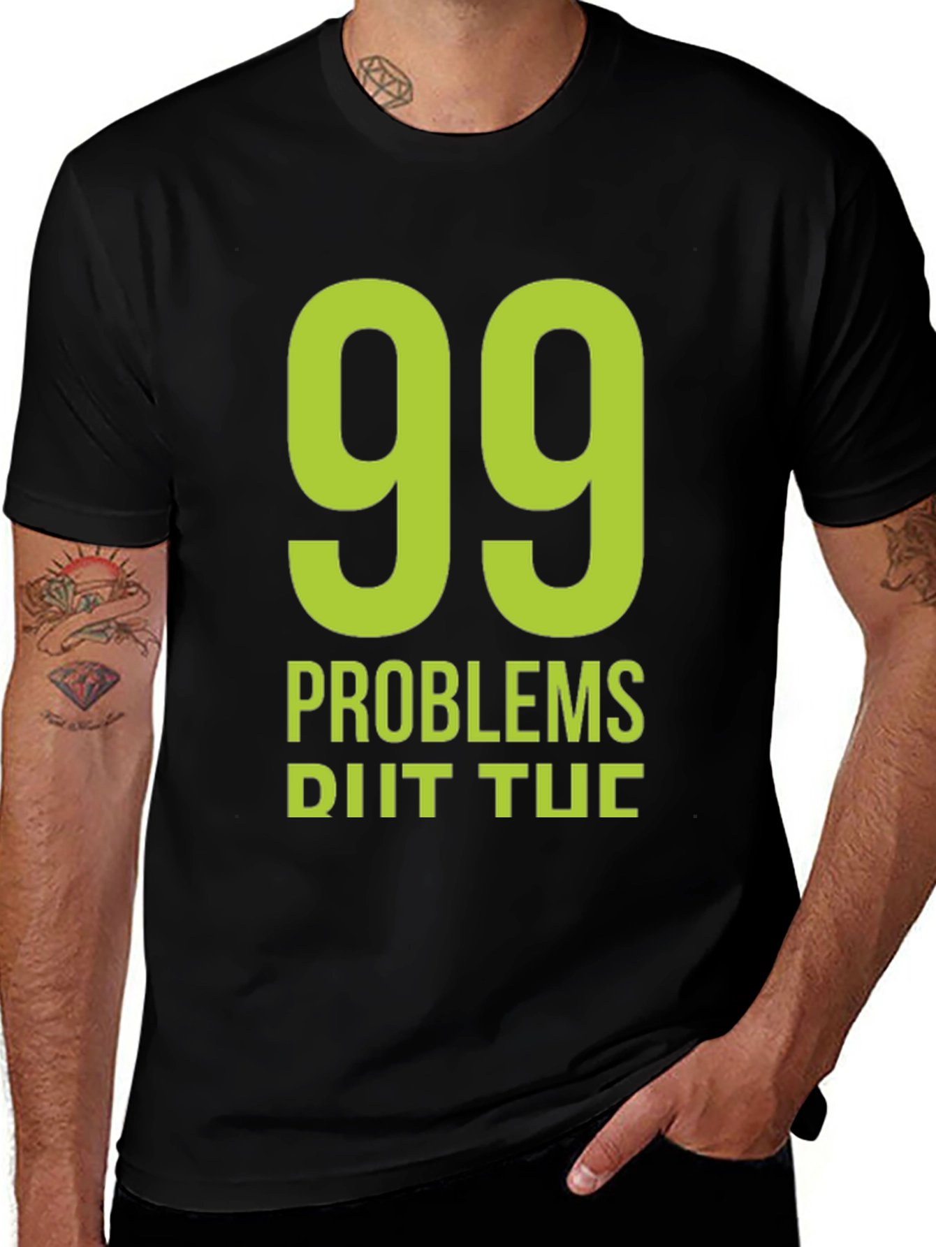 99 Problems Black Graphic T-Shirt