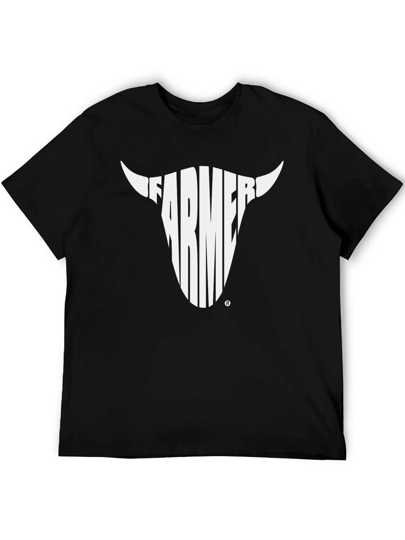 Farmer Bull Graphic Tee - Black Cotton Casual Shirt