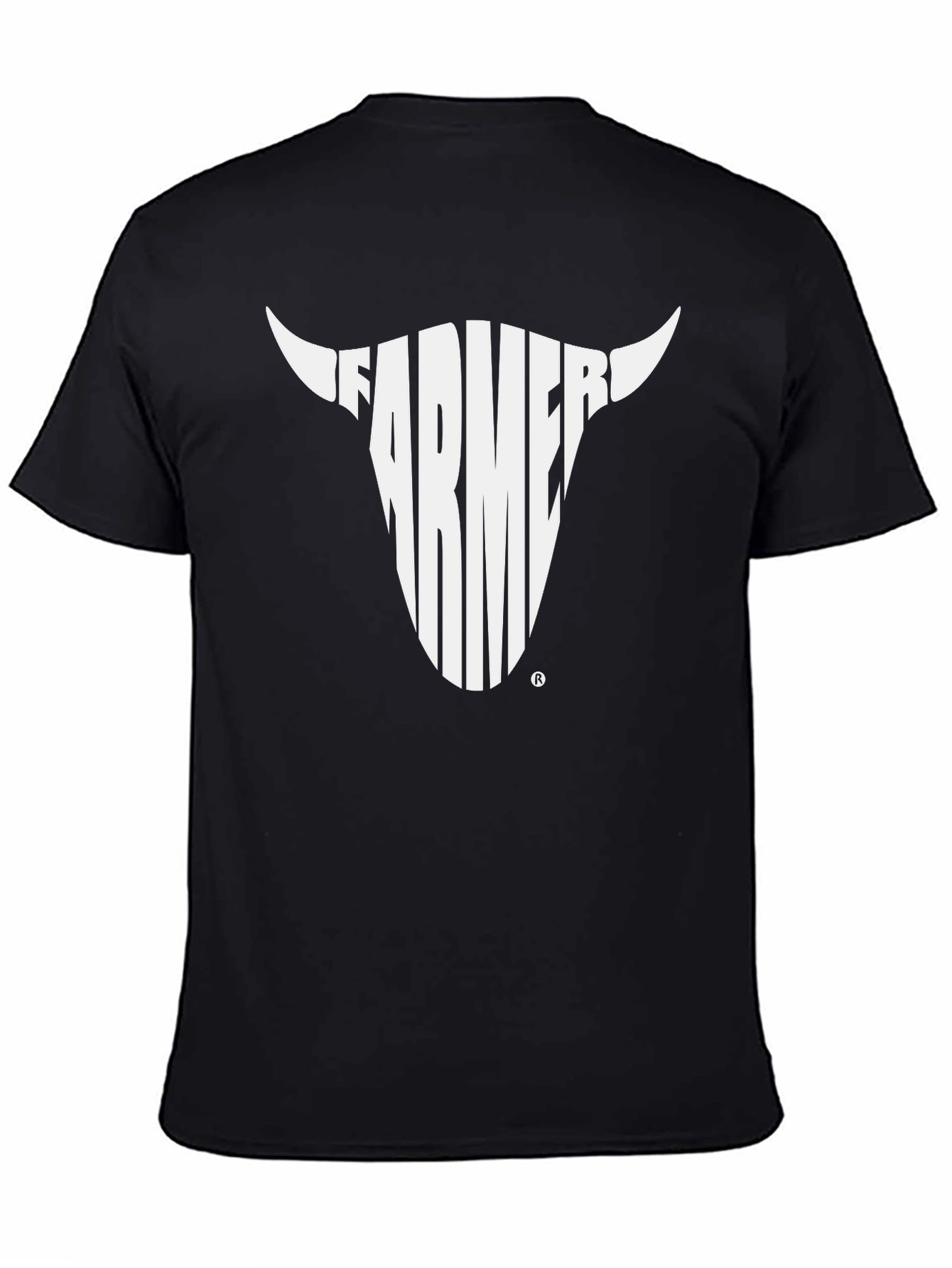 Farmer Bull Graphic Tee - Black Cotton Casual Shirt