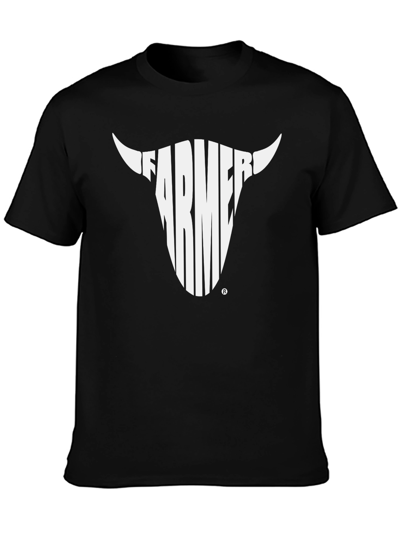 Farmer Bull Graphic Tee - Black Cotton Casual Shirt