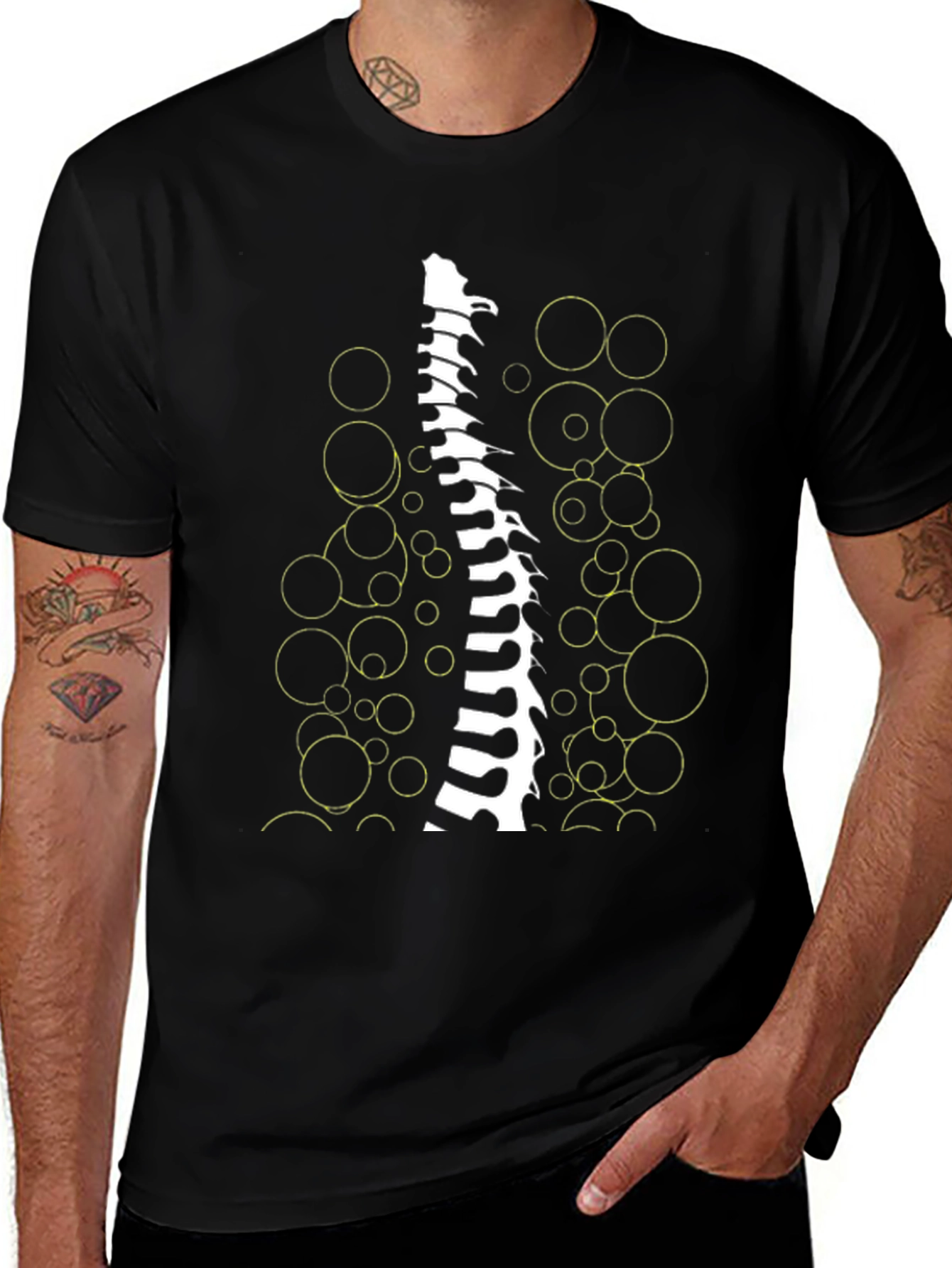 Spine Graphic Tee - Anatomical Art T-Shirt