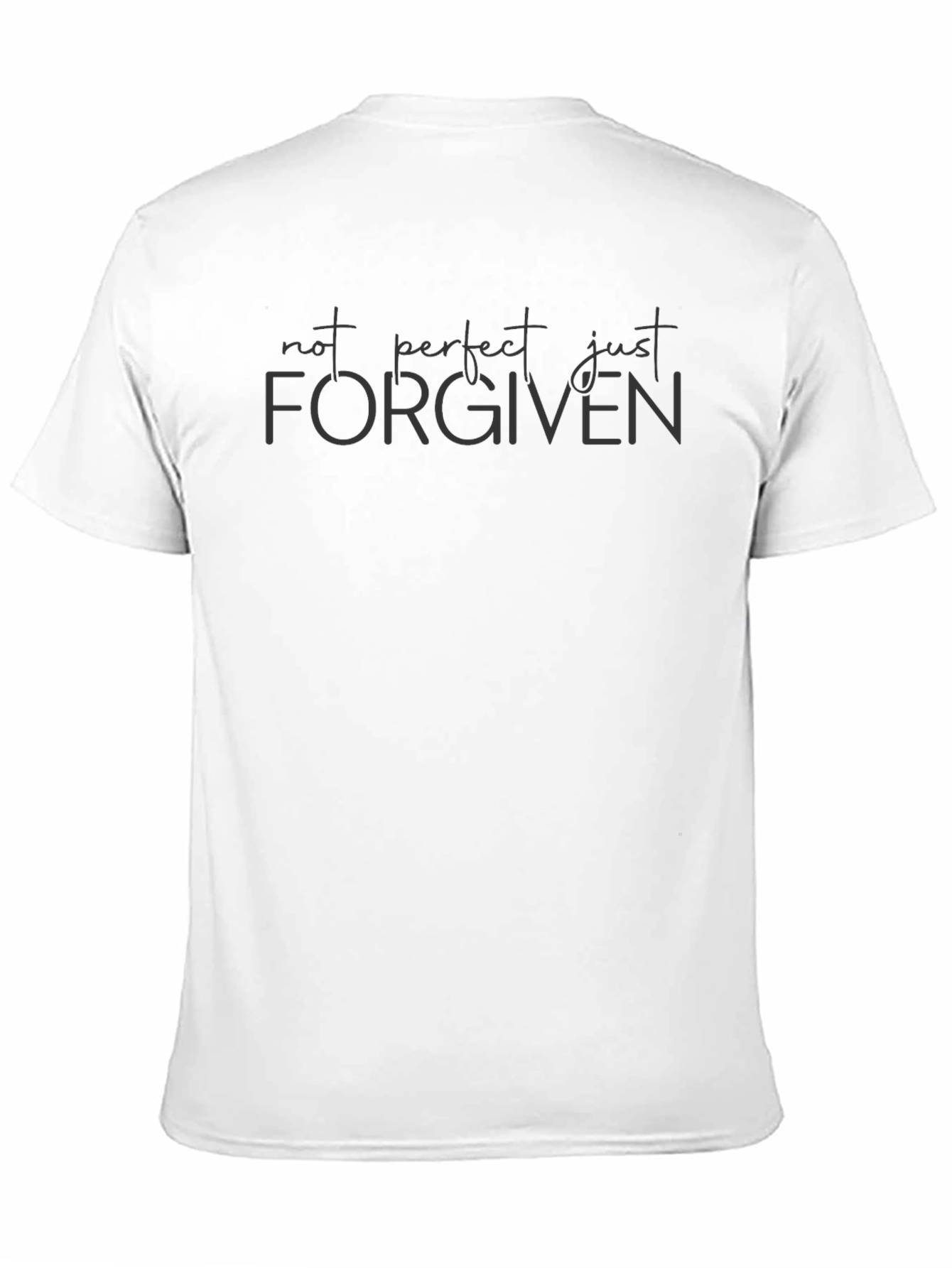 Not Perfect Just Forgiven Black Tee