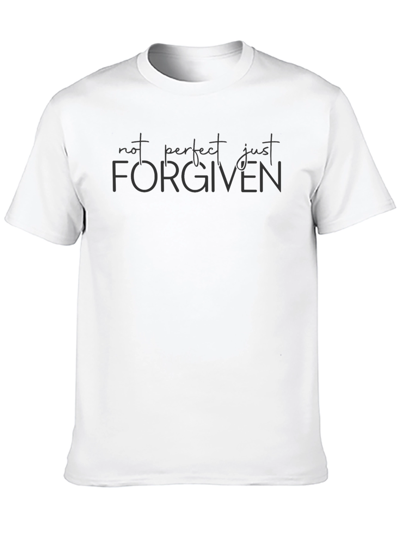 Not Perfect Just Forgiven Black Tee
