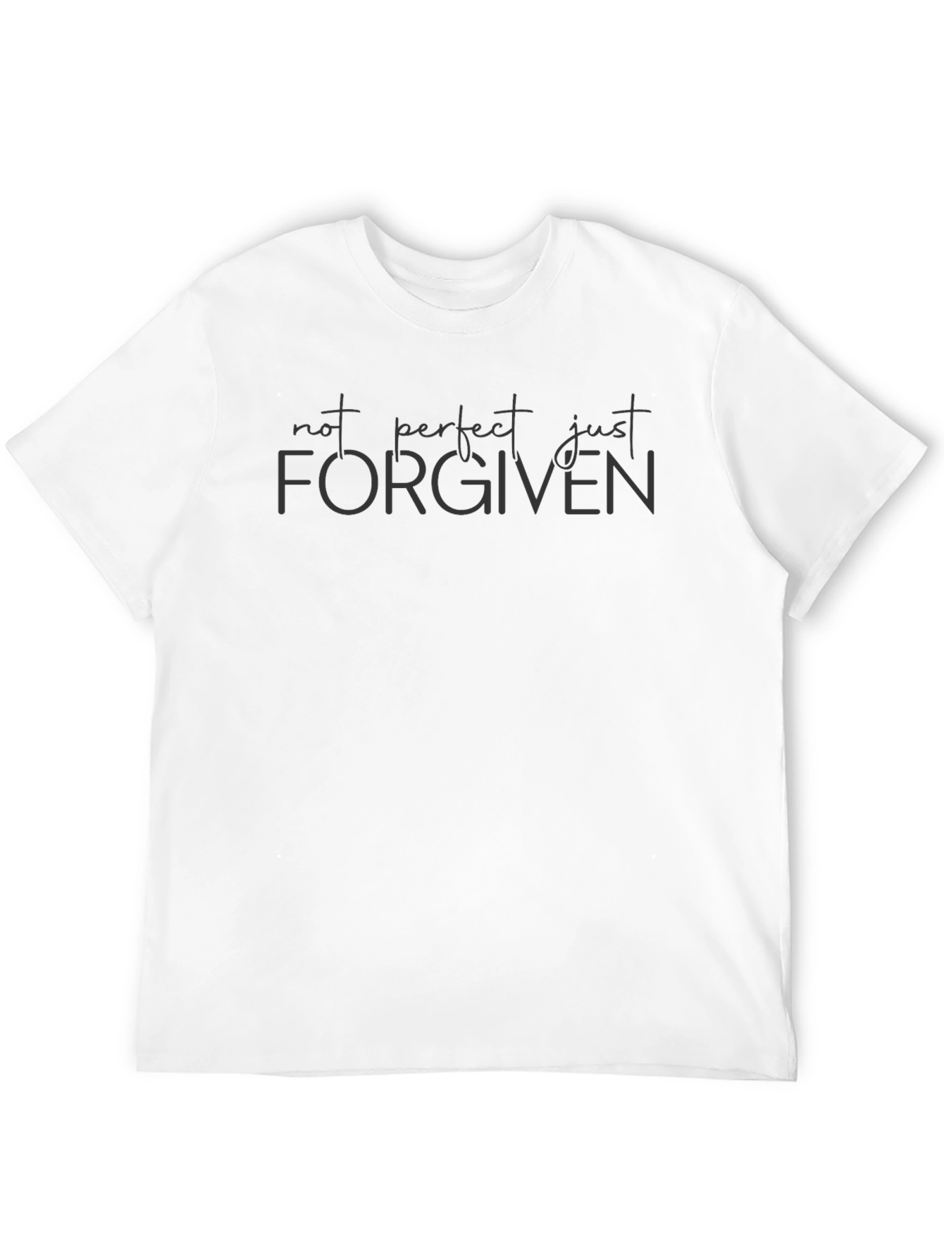 Not Perfect Just Forgiven Black Tee