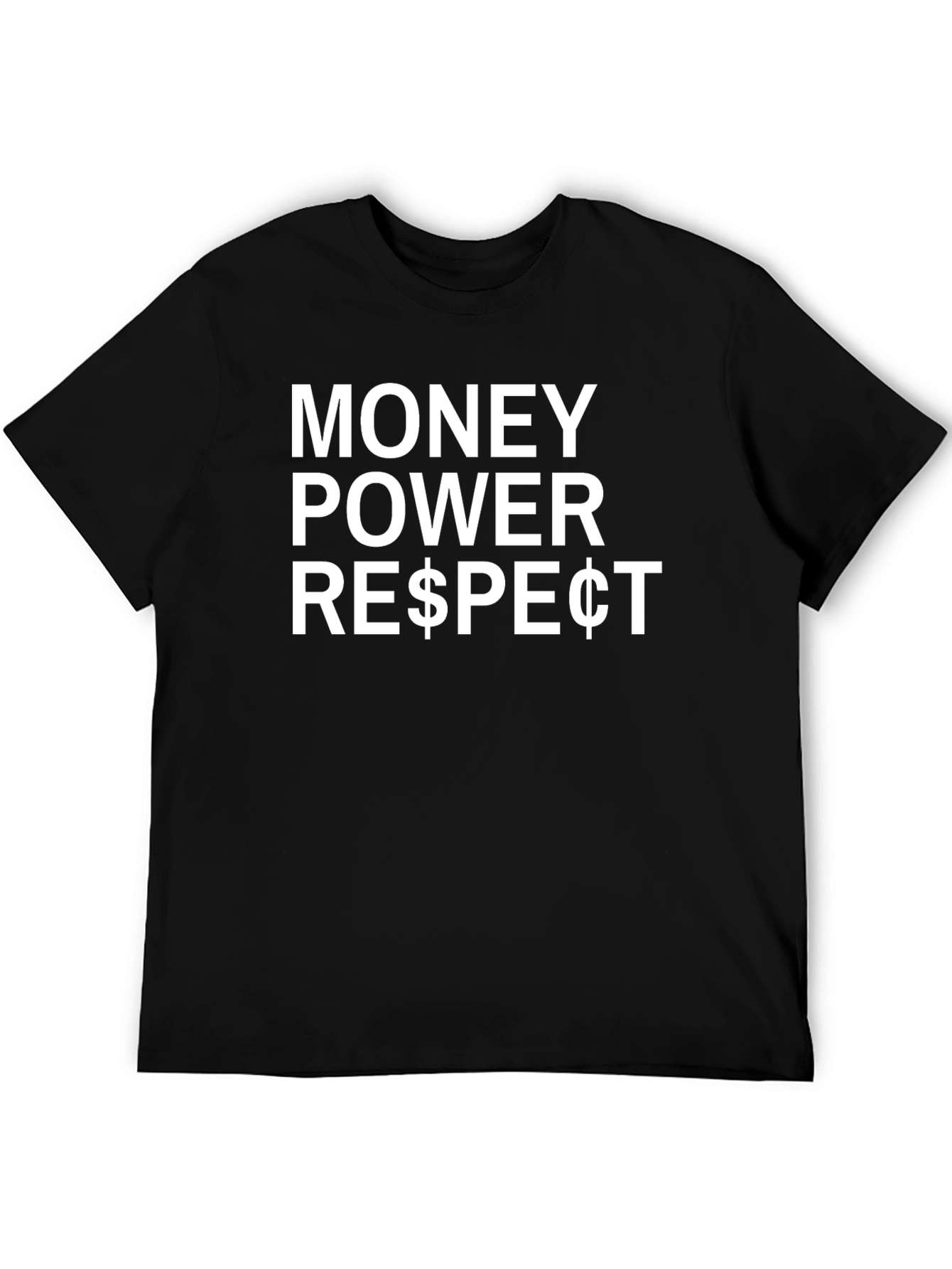 Money Power Respect Black Graphic Tee