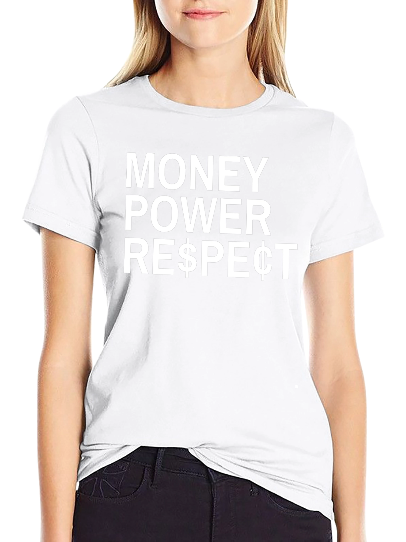 Money Power Respect Black Graphic Tee