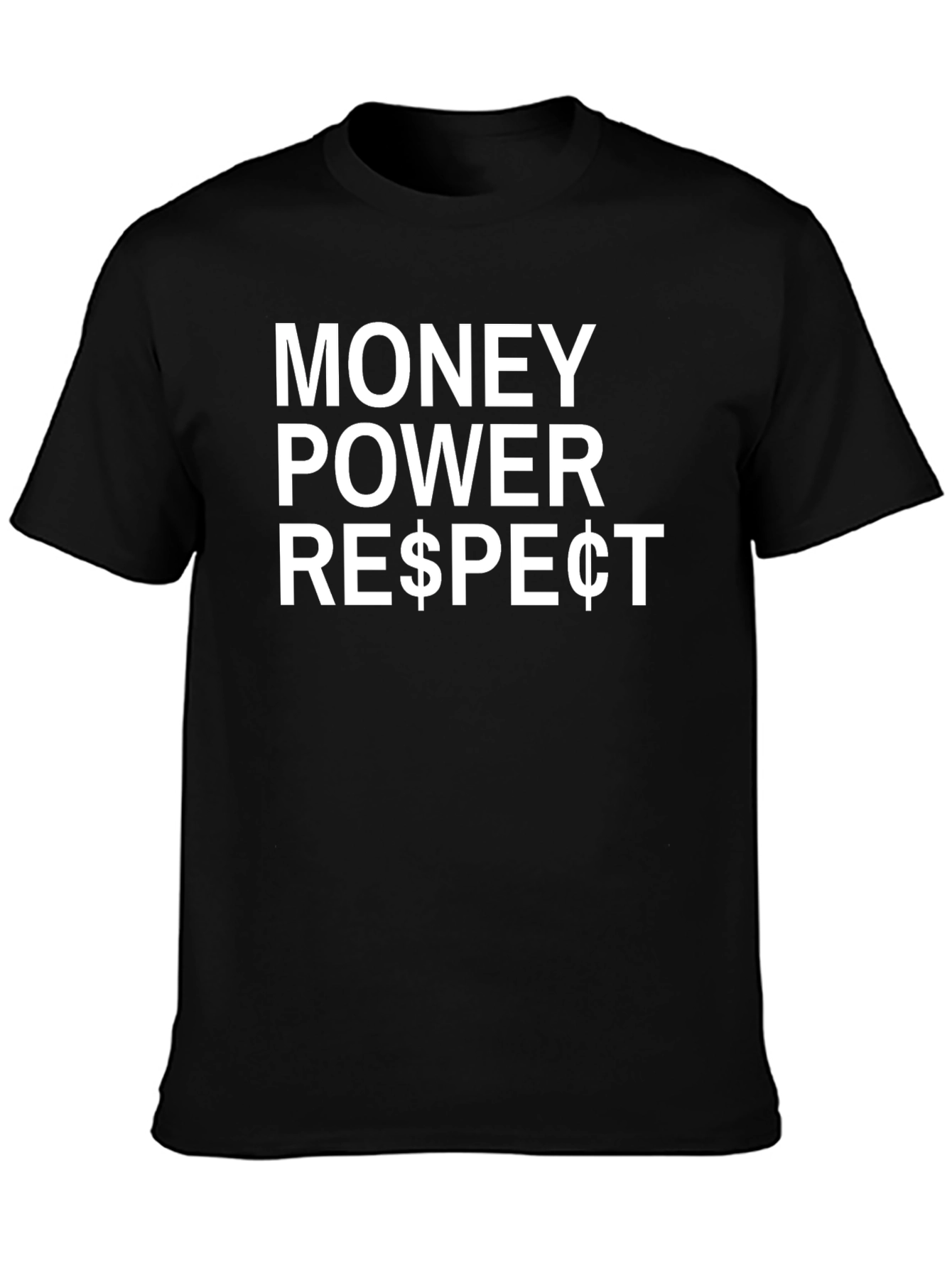 Money Power Respect Black Graphic Tee