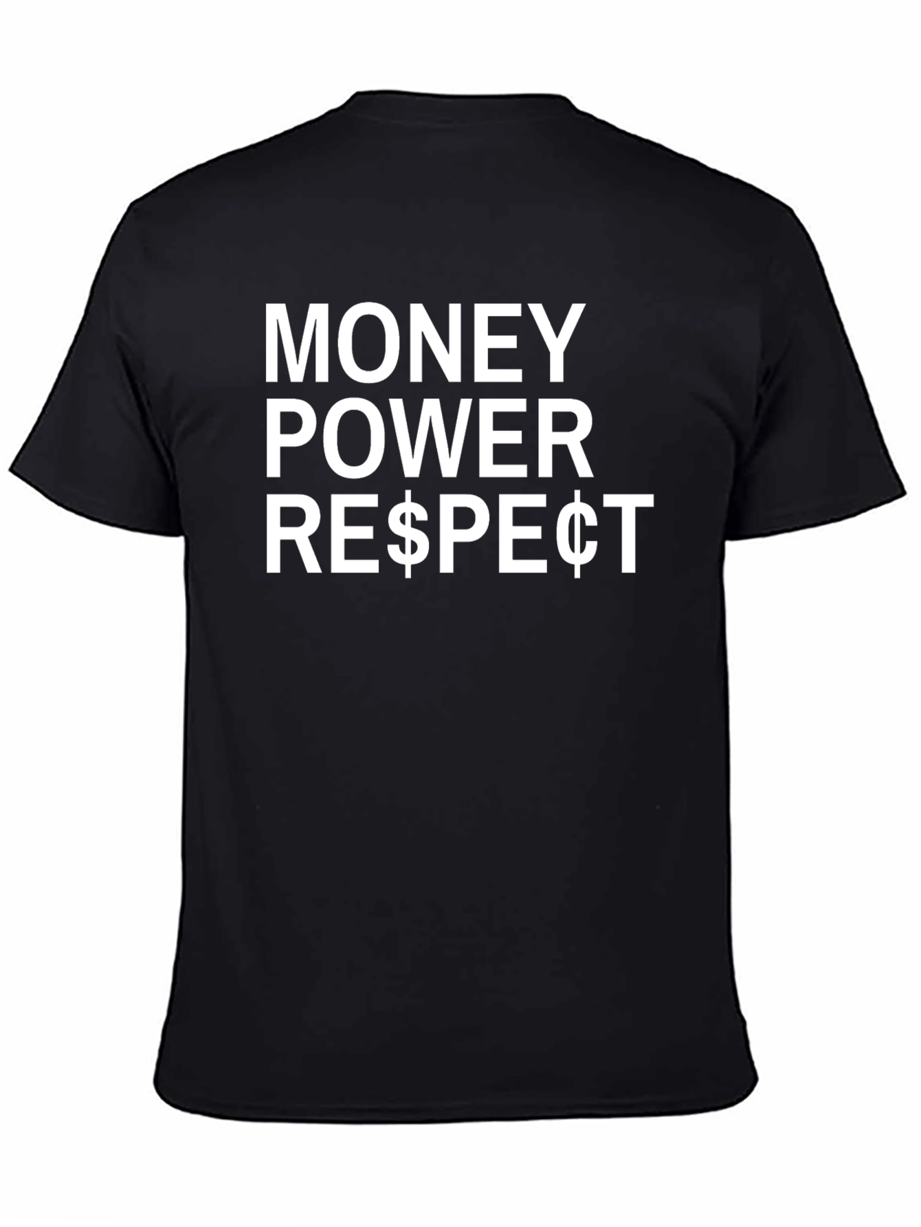 Money Power Respect Black Graphic Tee