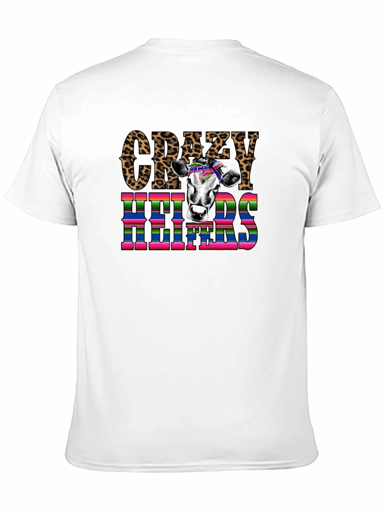 Crazy Heifers Graphic Tee - Black Cotton Blend