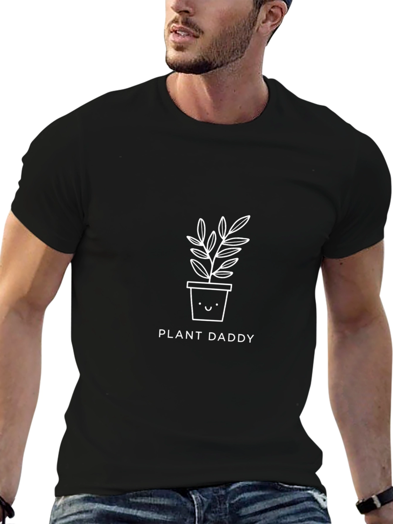 Plant Daddy Graphic Tee - Black Cotton T-Shirt