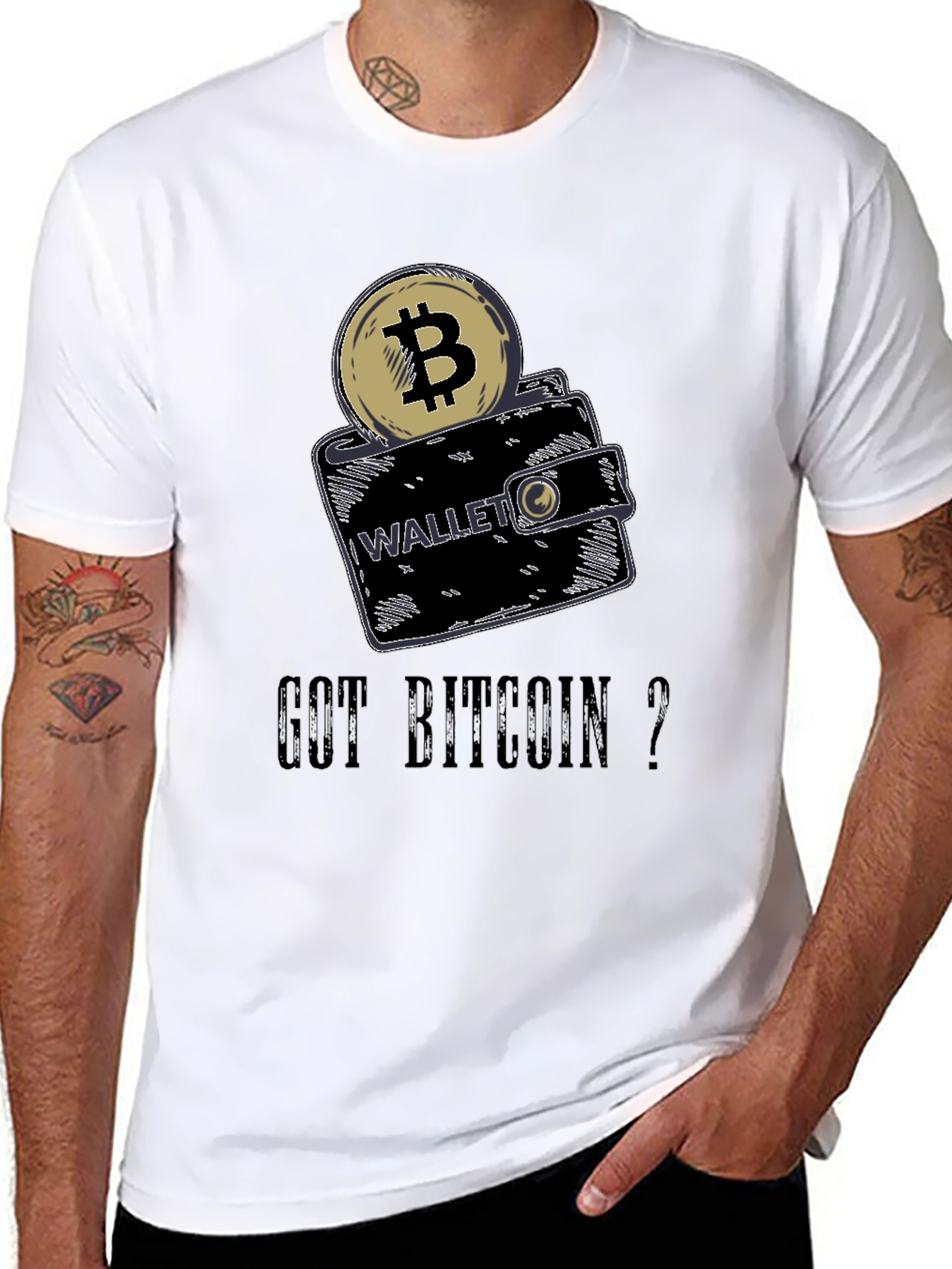 Got Bitcoin? Crypto Wallet Graphic Tee - Black