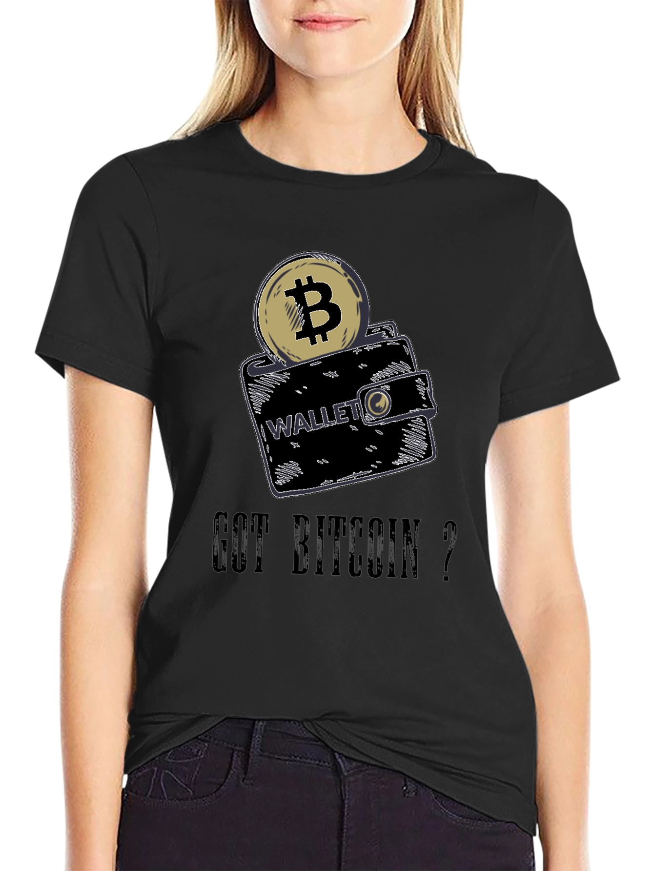 Got Bitcoin? Crypto Wallet Graphic Tee - Black