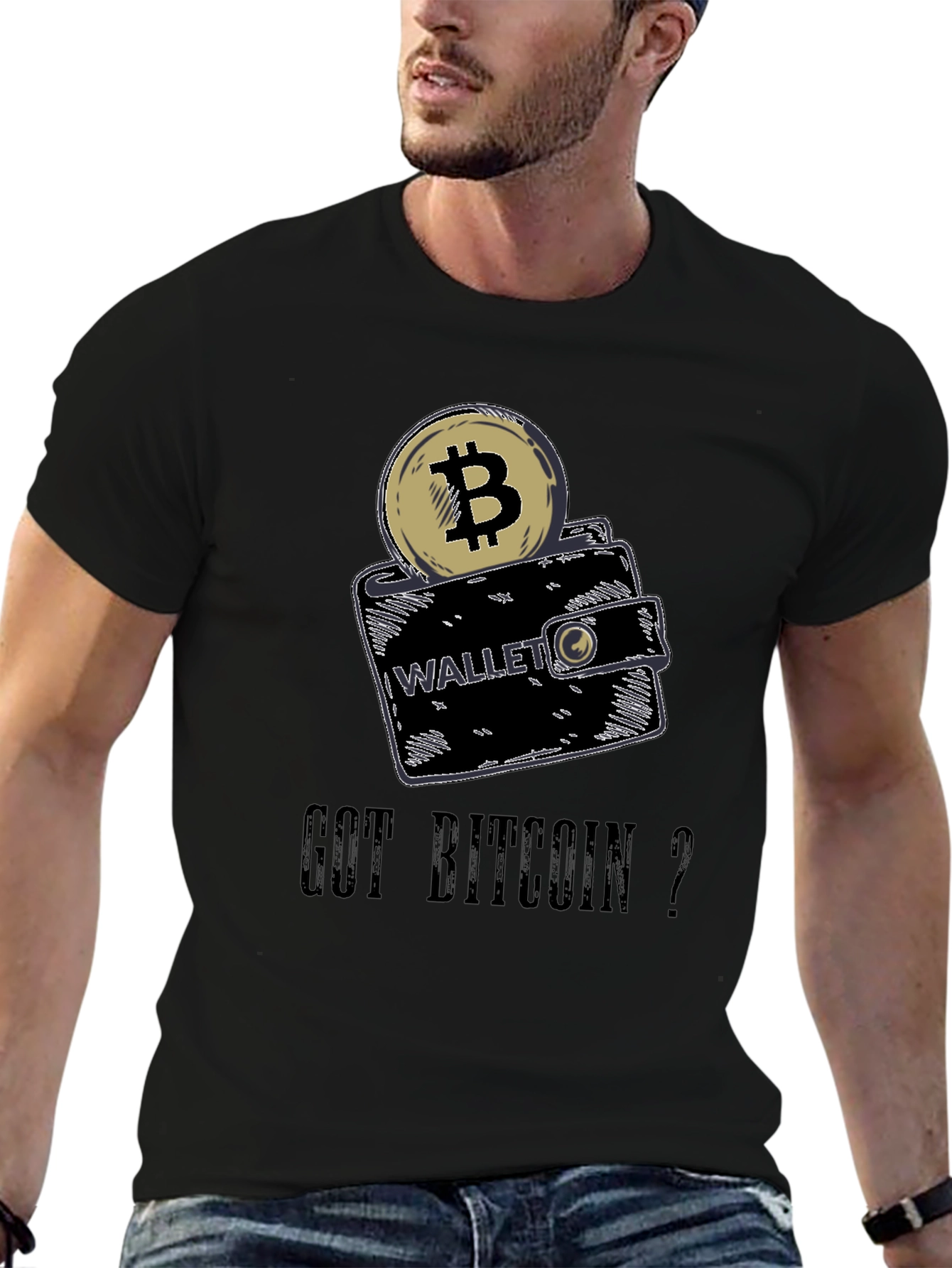 Got Bitcoin? Crypto Wallet Graphic Tee - Black