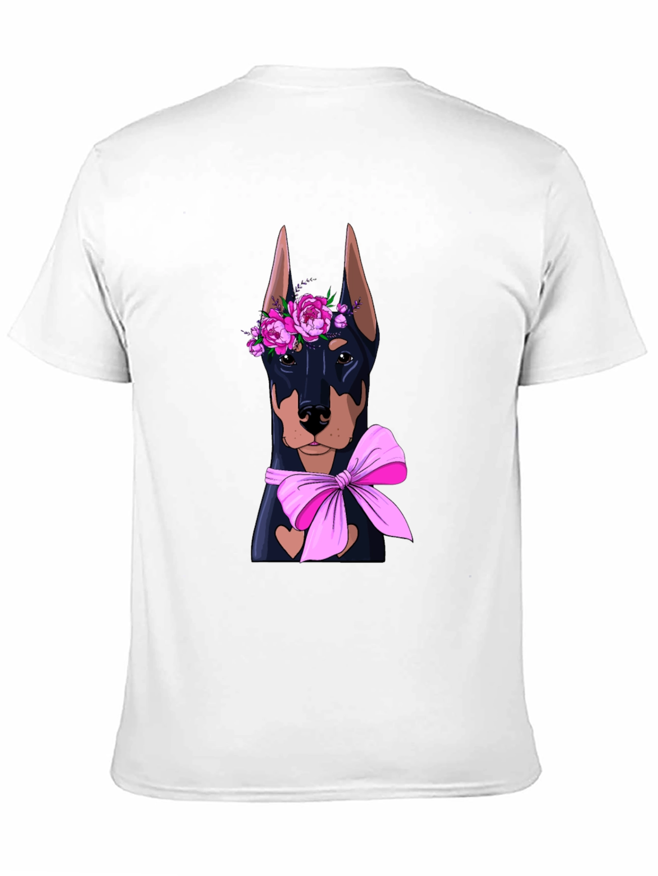 Doberman Flower Crown T-Shirt – Cute Dog Lover Graphic Tee