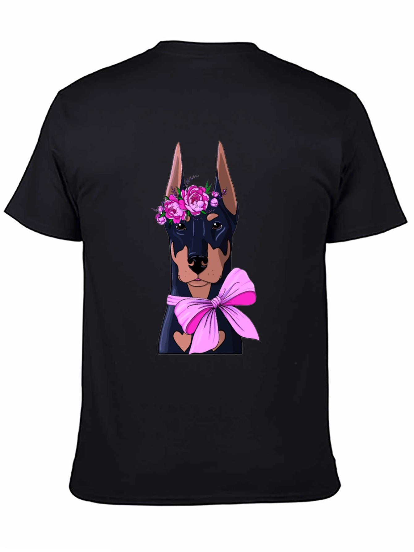 Doberman Flower Crown T-Shirt – Cute Dog Lover Graphic Tee