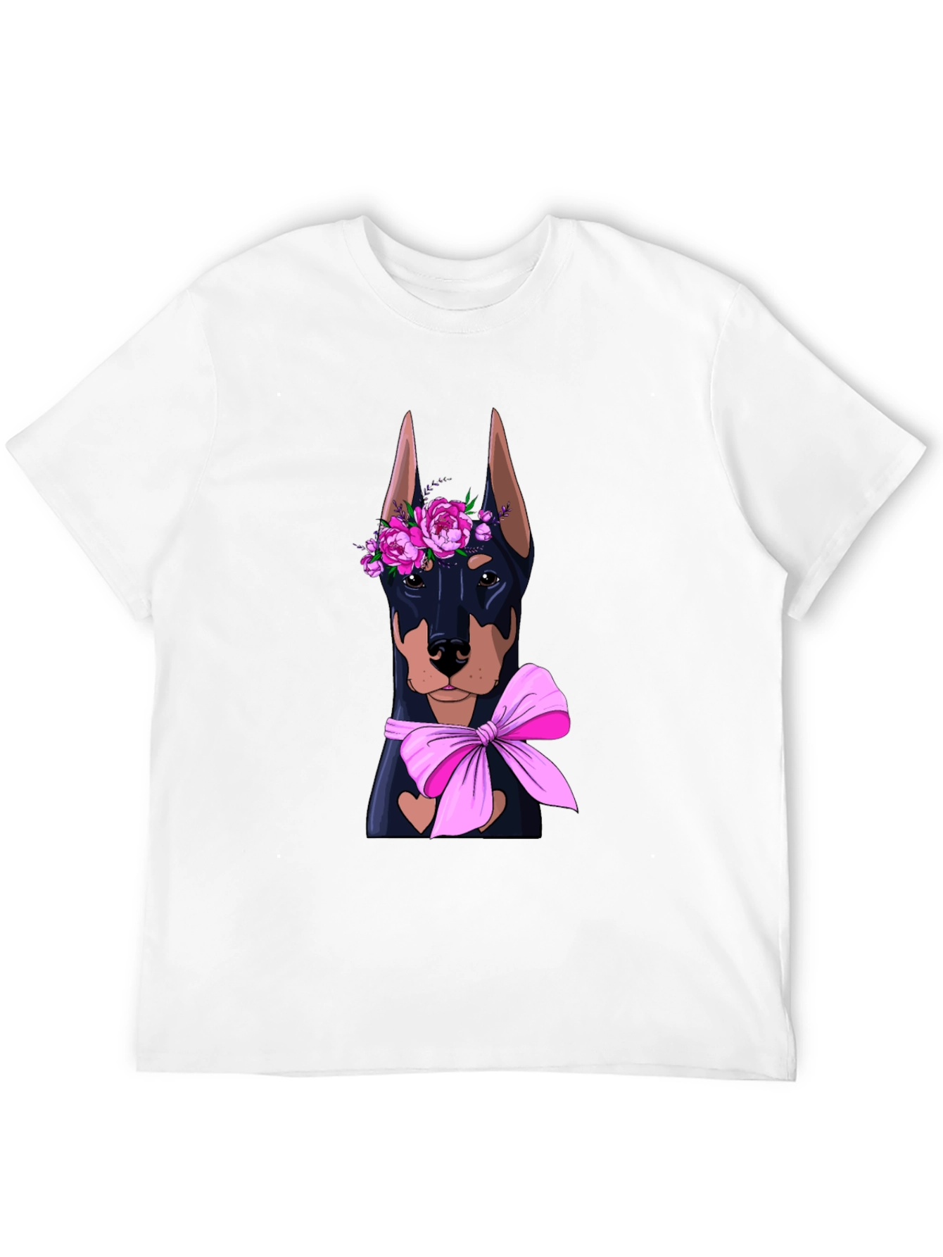 Doberman Flower Crown T-Shirt – Cute Dog Lover Graphic Tee