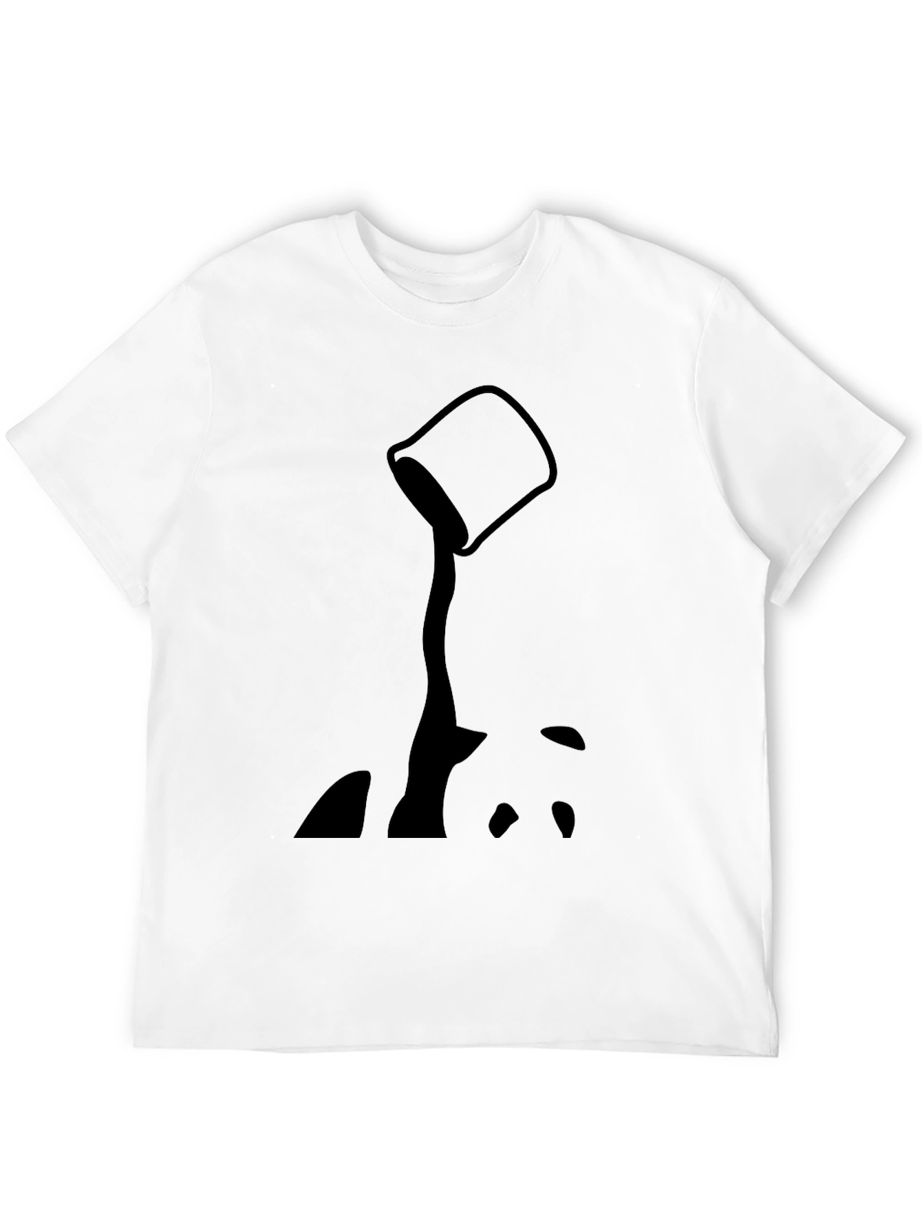 Abstract Paint Pouring Black T-Shirt
