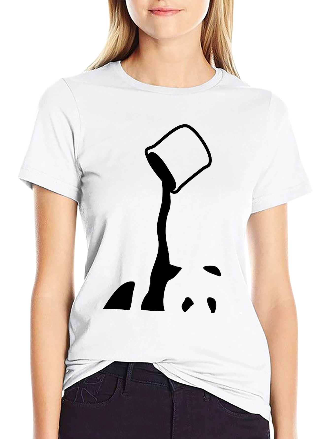 Abstract Paint Pouring Black T-Shirt