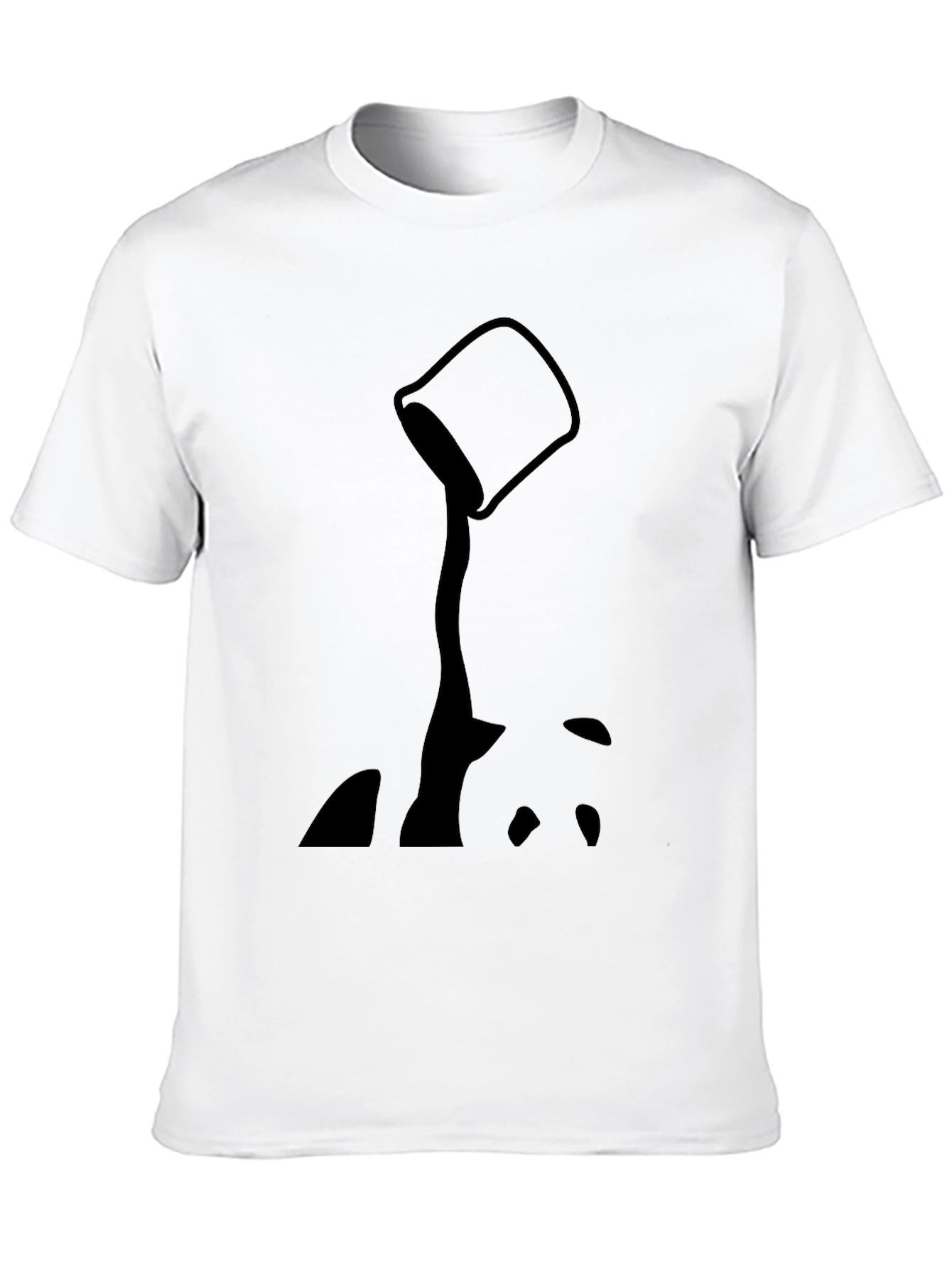 Abstract Paint Pouring Black T-Shirt