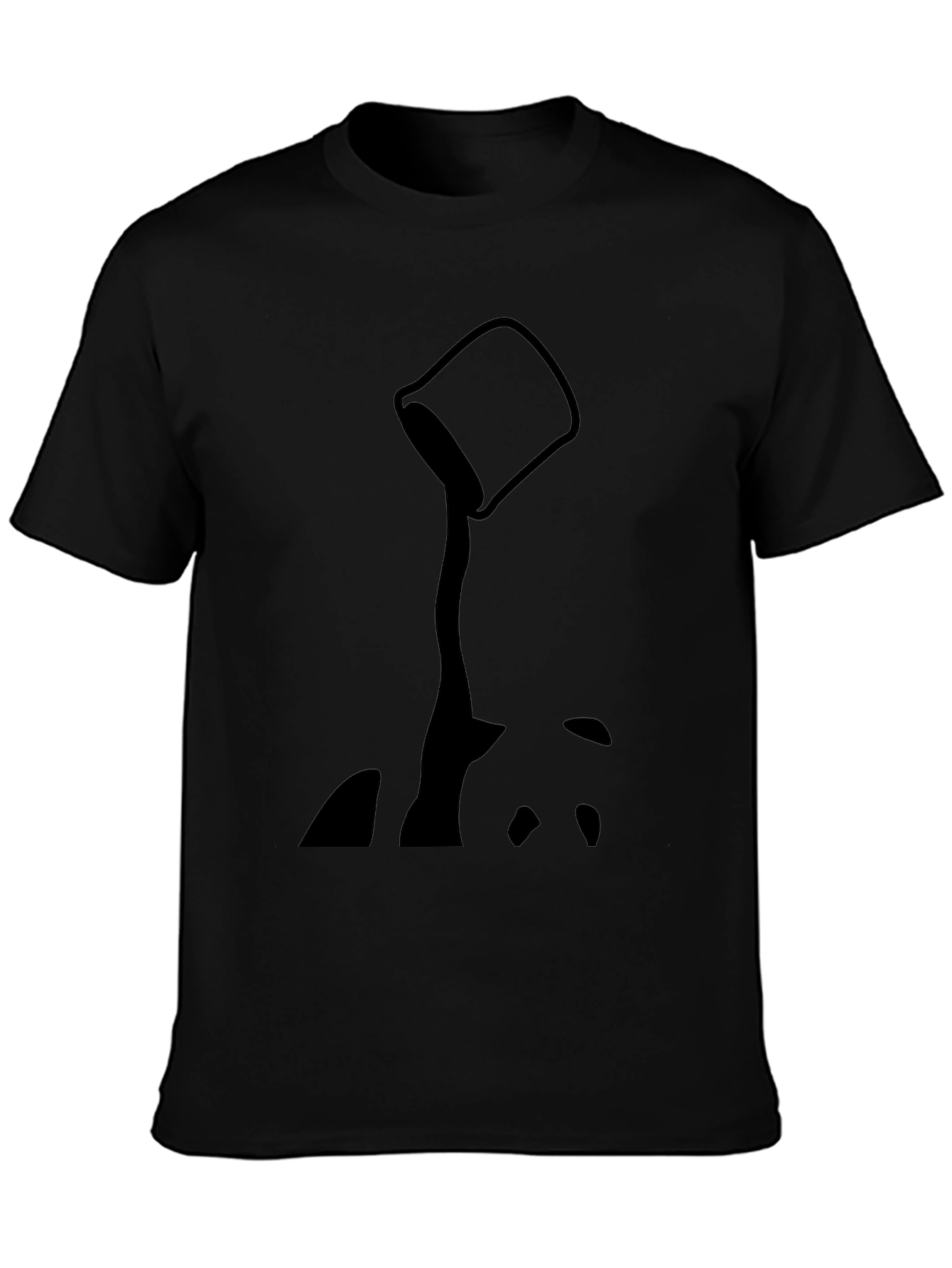 Abstract Paint Pouring Black T-Shirt