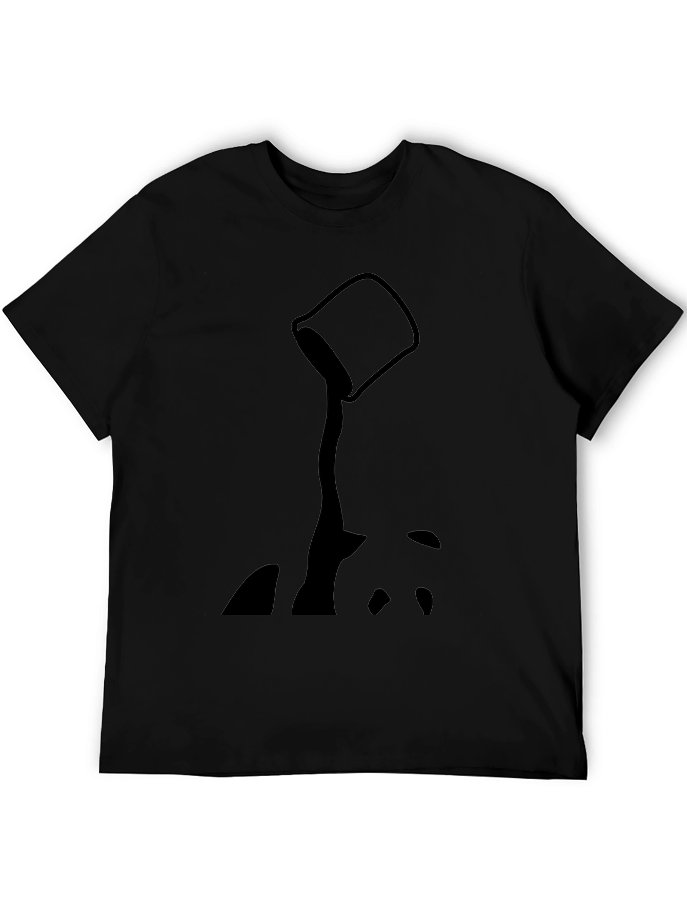 Abstract Paint Pouring Black T-Shirt