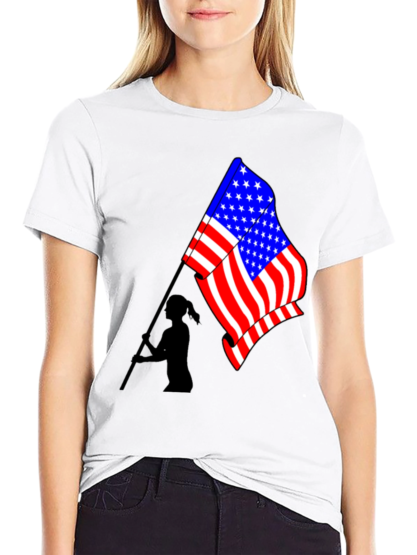American Flag Graphic Tee - Patriotic Style