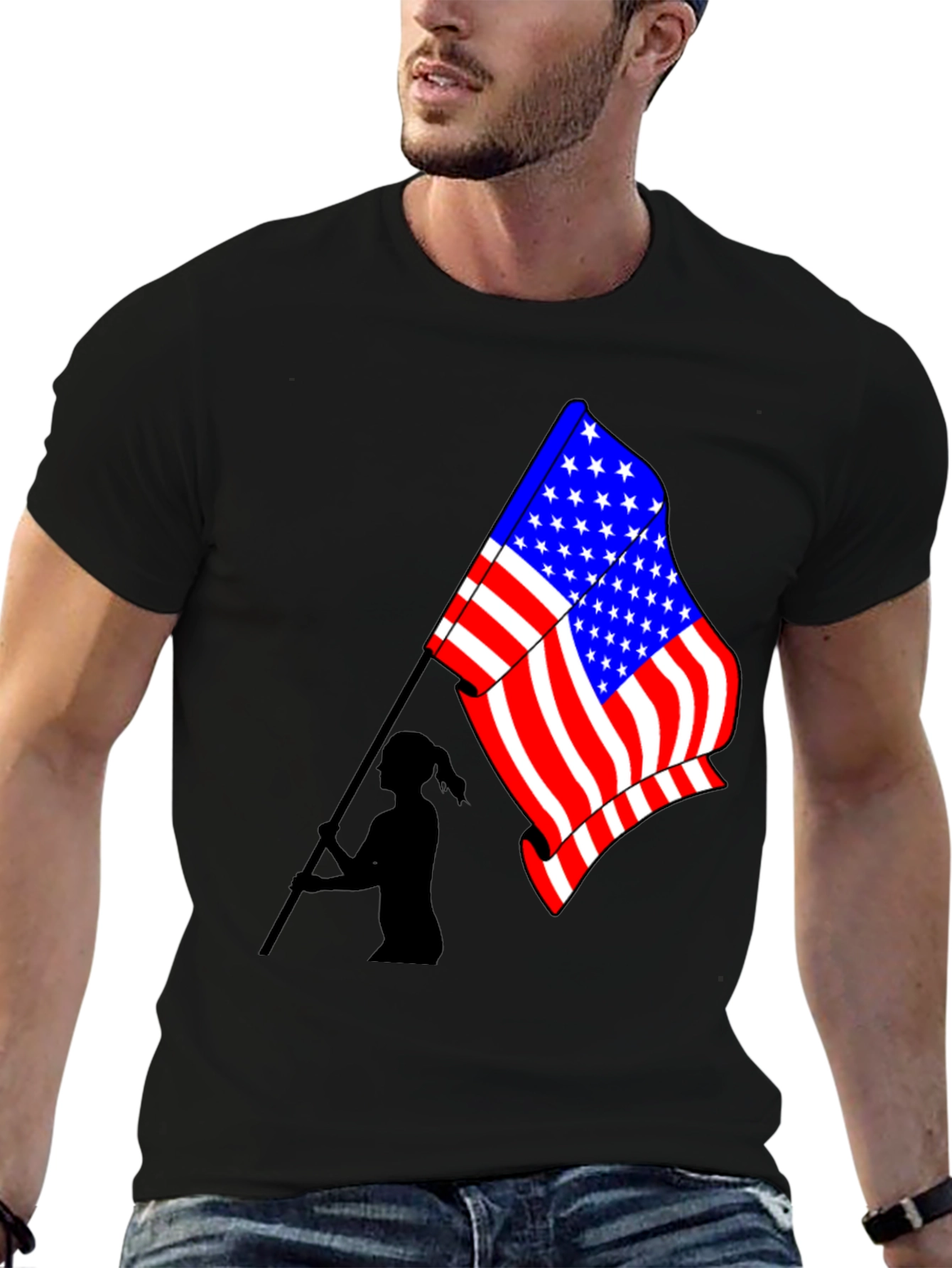 American Flag Graphic Tee - Patriotic Style