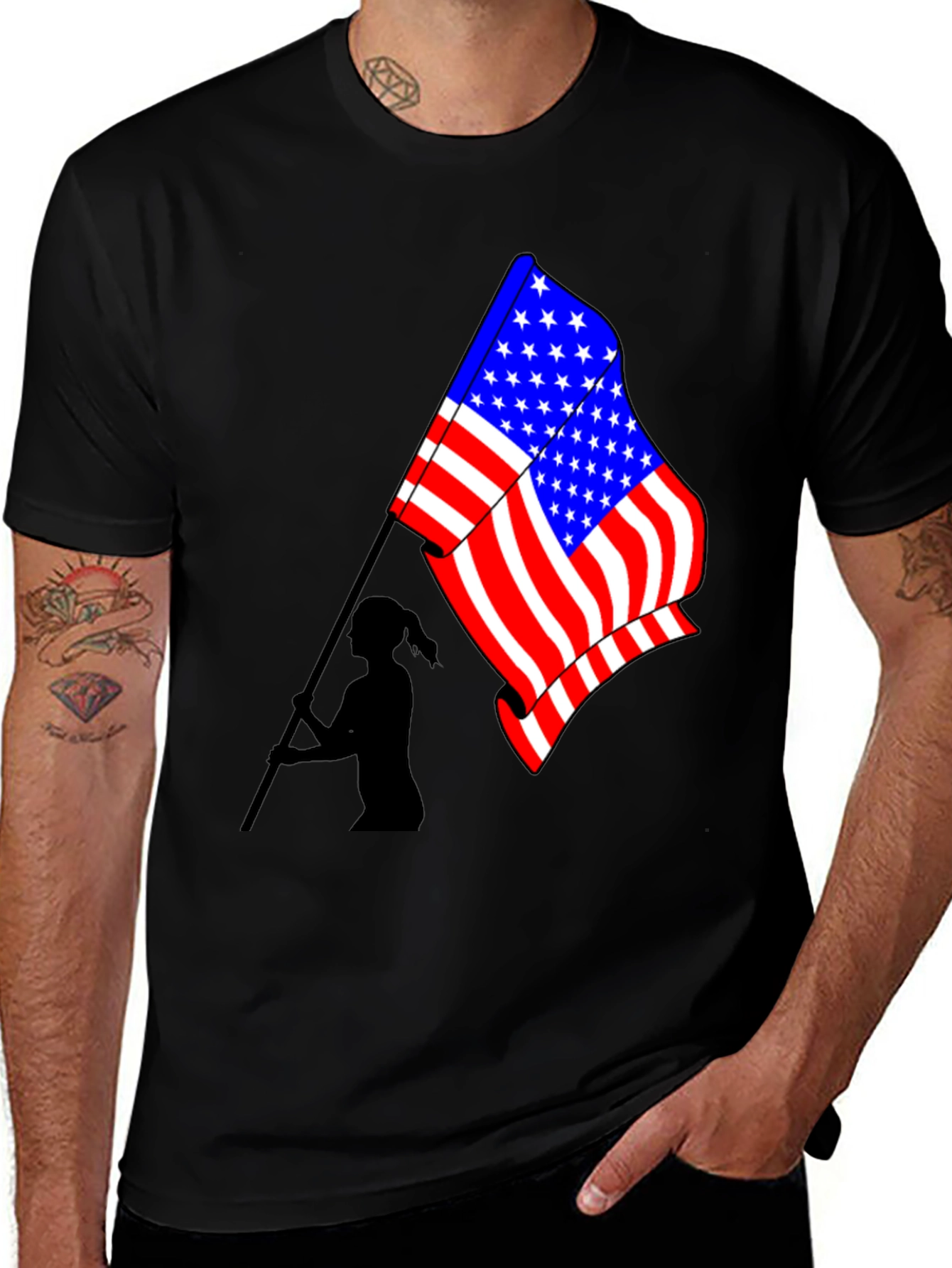 American Flag Graphic Tee - Patriotic Style