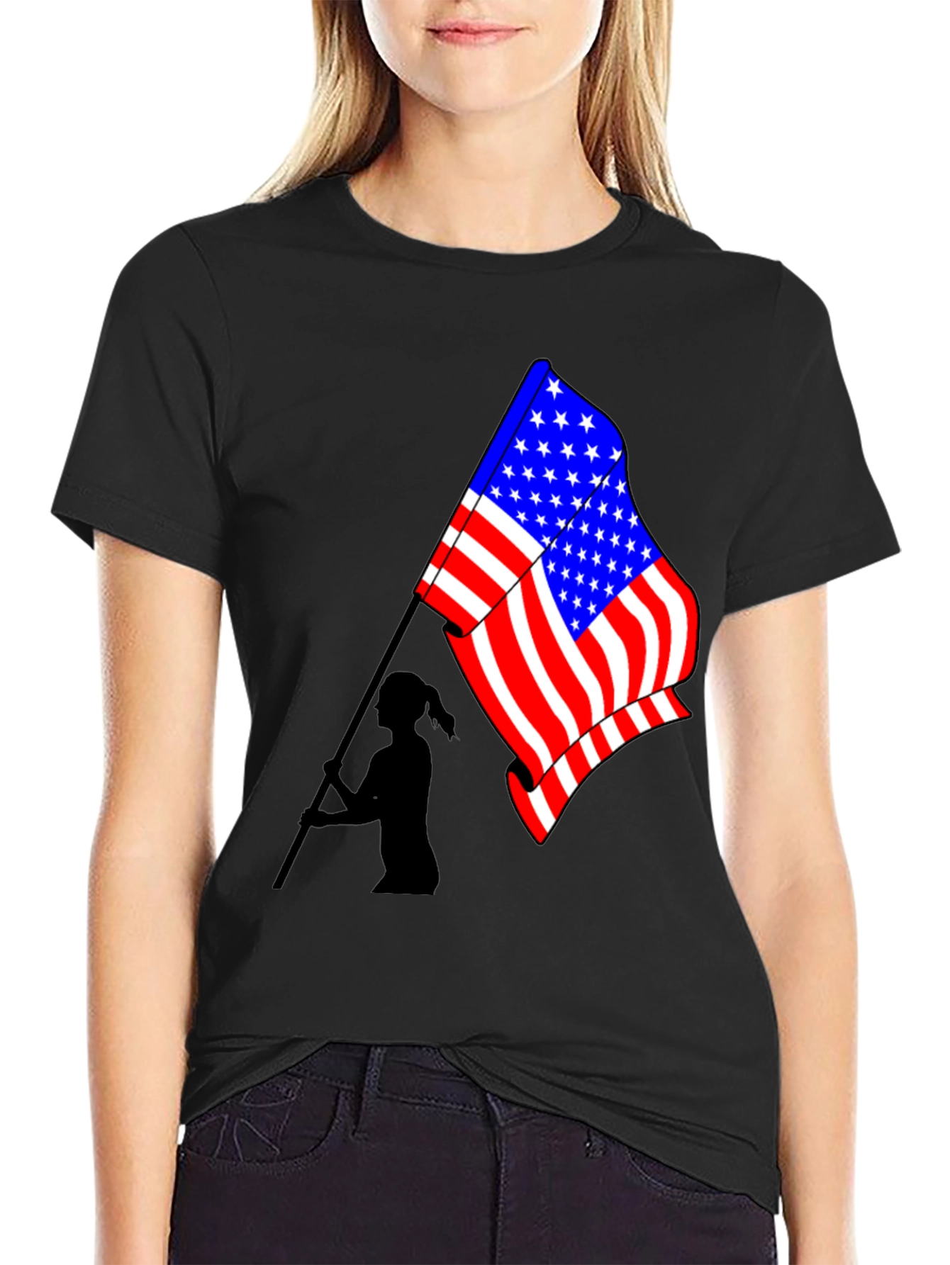 American Flag Graphic Tee - Patriotic Style