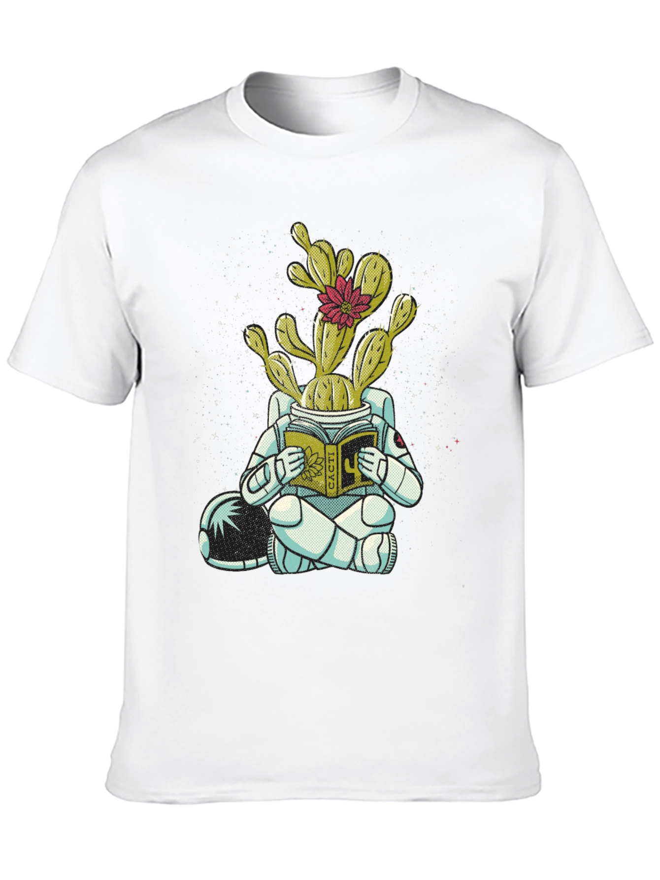 Cactus Astronaut Graphic Tee - Unique Design