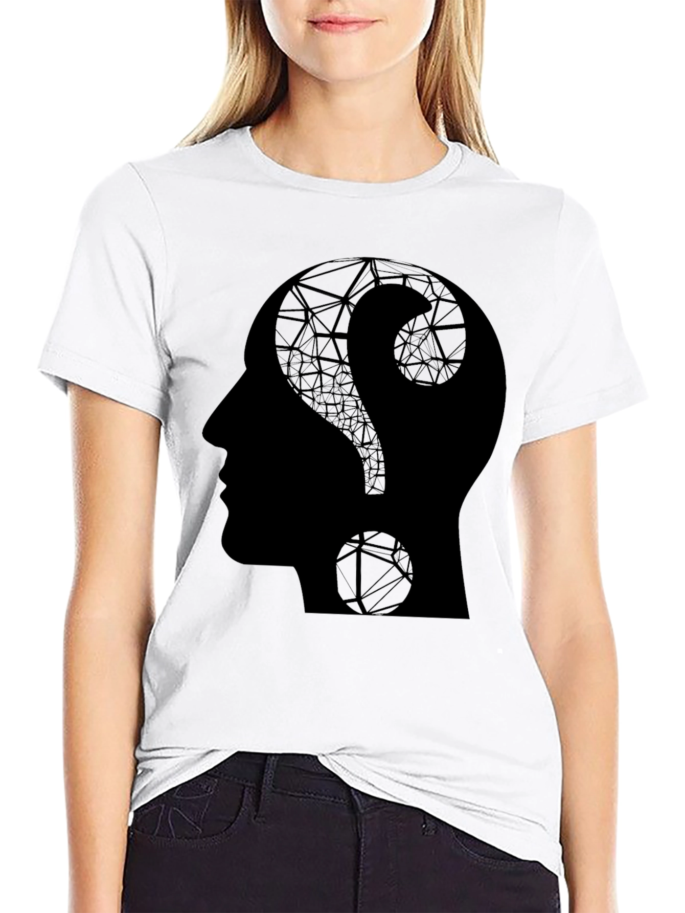 Questioning Mind Graphic T-Shirt - Black