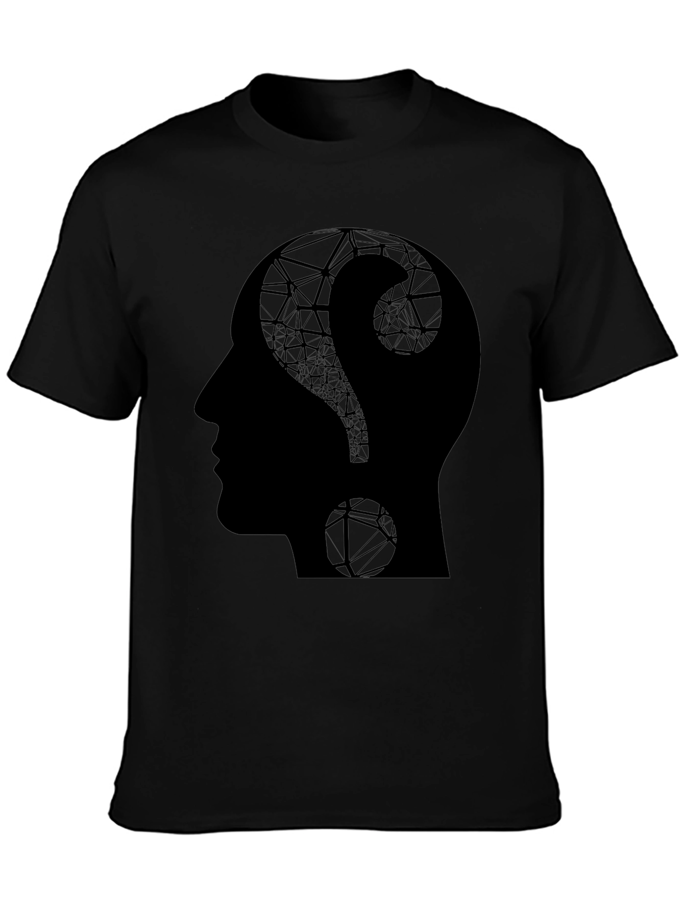 Questioning Mind Graphic T-Shirt - Black