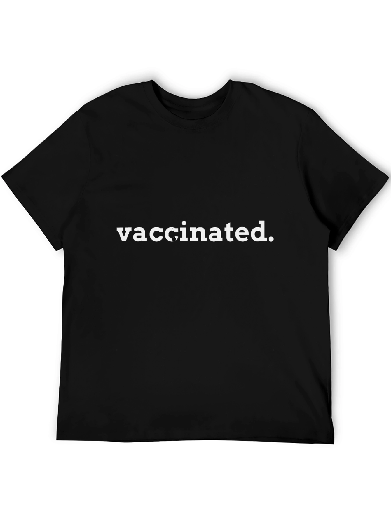 Vaccinated Black T-Shirt - Spread Awareness Stay Safe