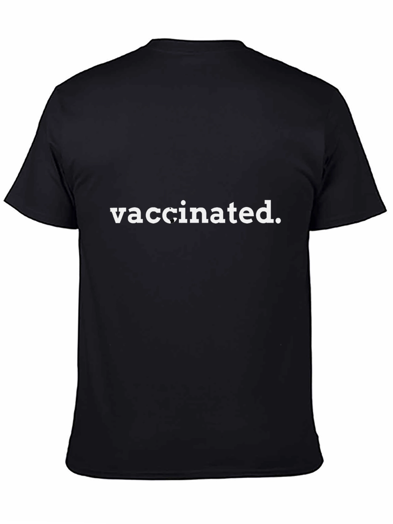 Vaccinated Black T-Shirt - Spread Awareness Stay Safe