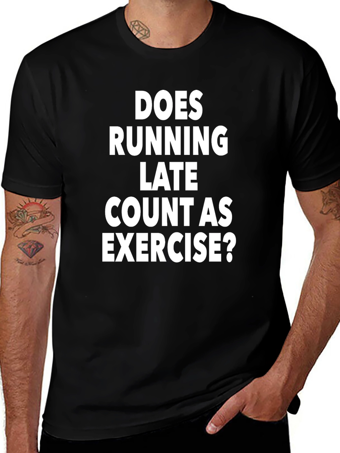 Funny Running Late Exercise T-Shirt