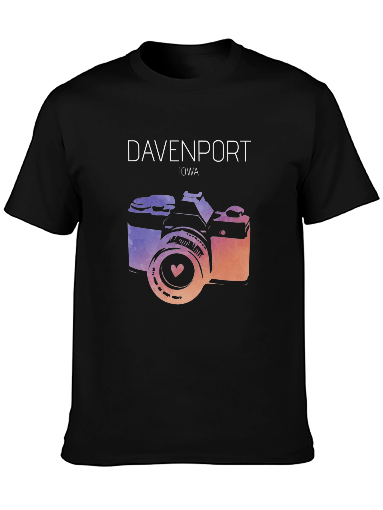 Davenport Iowa Camera Graphic Tee